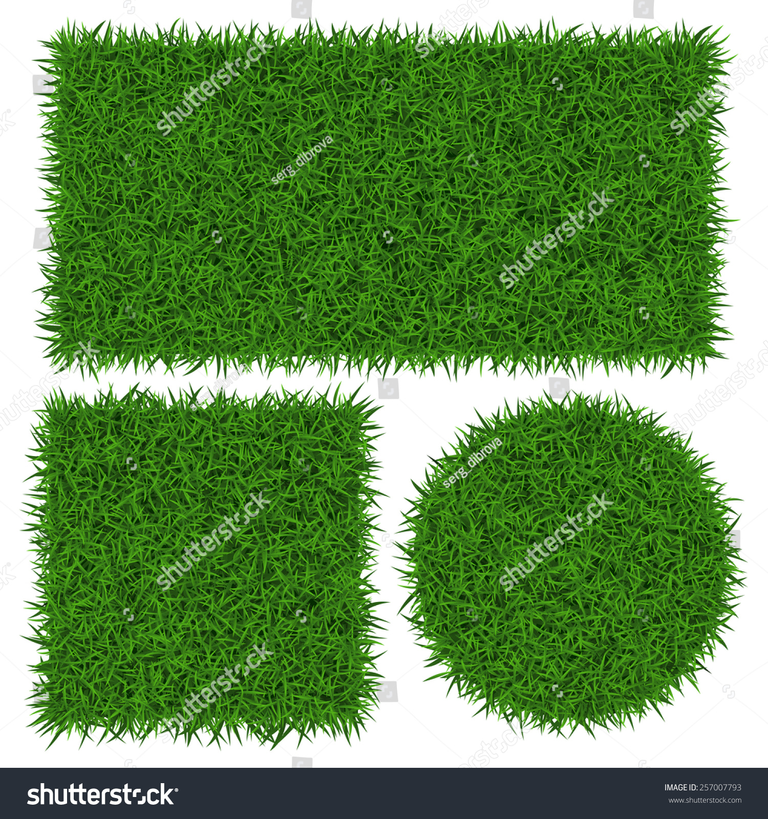 Green Grass Banners Vector Illustration Stock Vector 257007793 ...