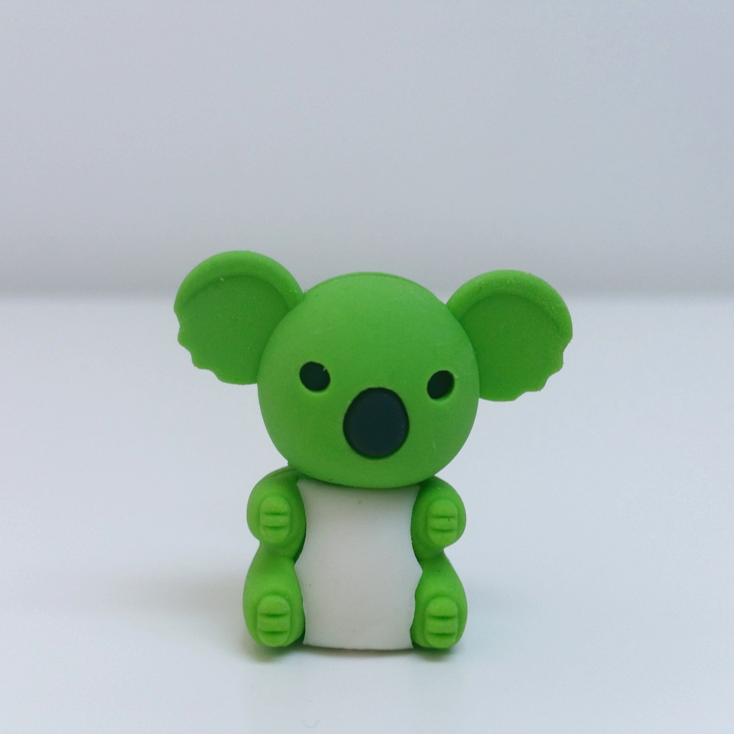 Green Koala Novelty Eraser from ThreeLittleBuhos on Etsy Studio