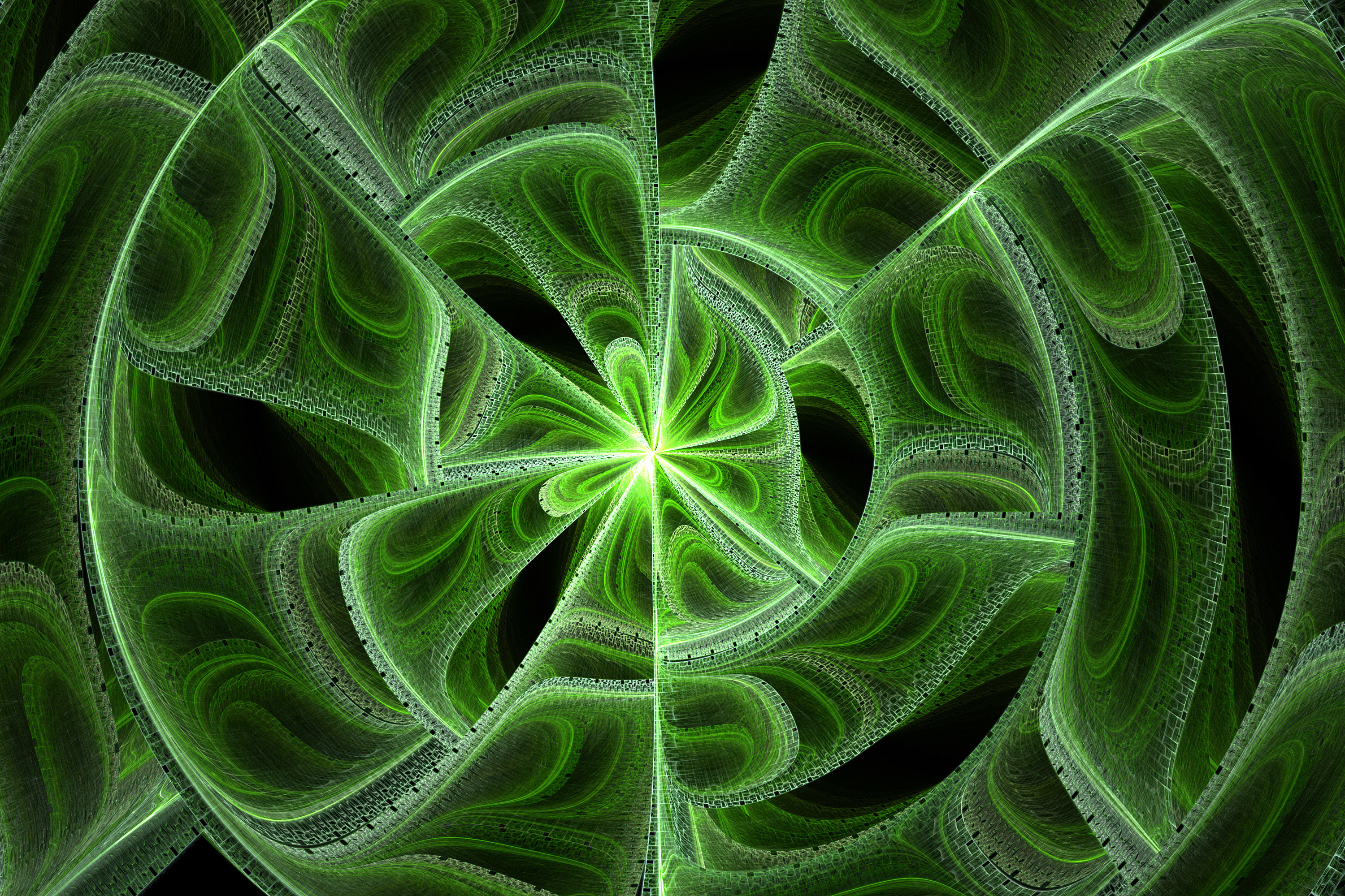 fractal texture green leaf spin detail abstract wallpaper busy life ...