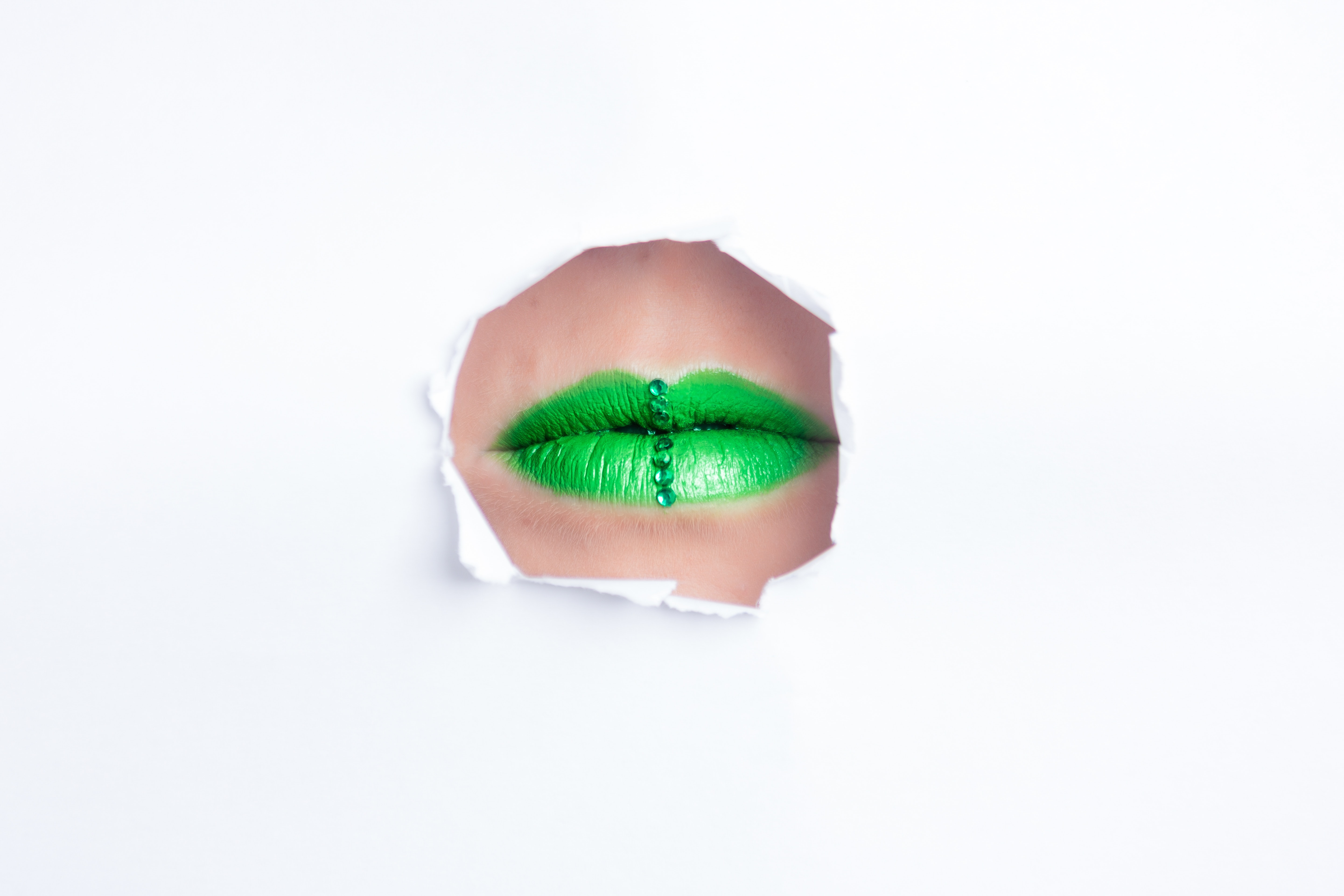 Green lipstick photo