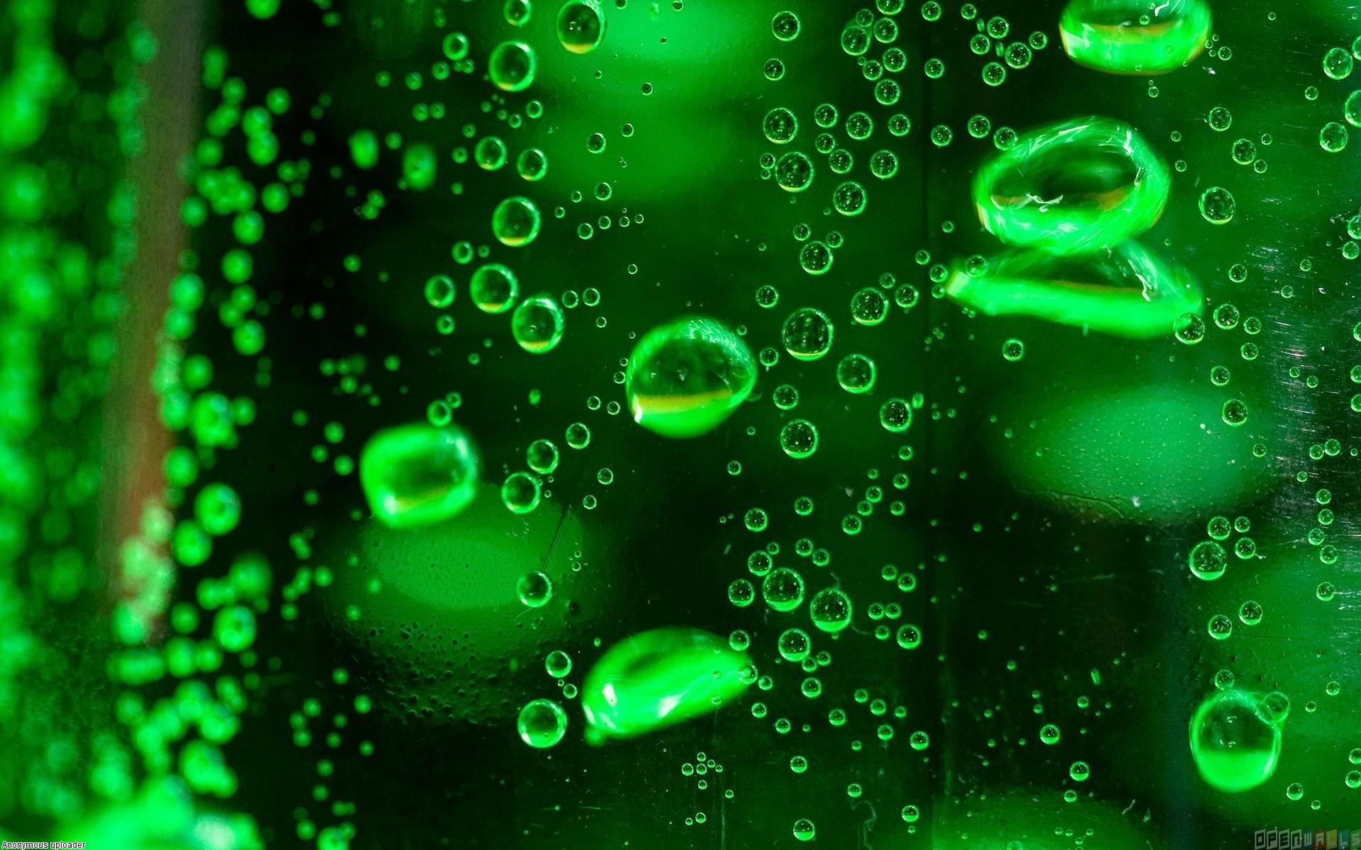 Sparkling green liquid wallpaper #12543 - Open Walls