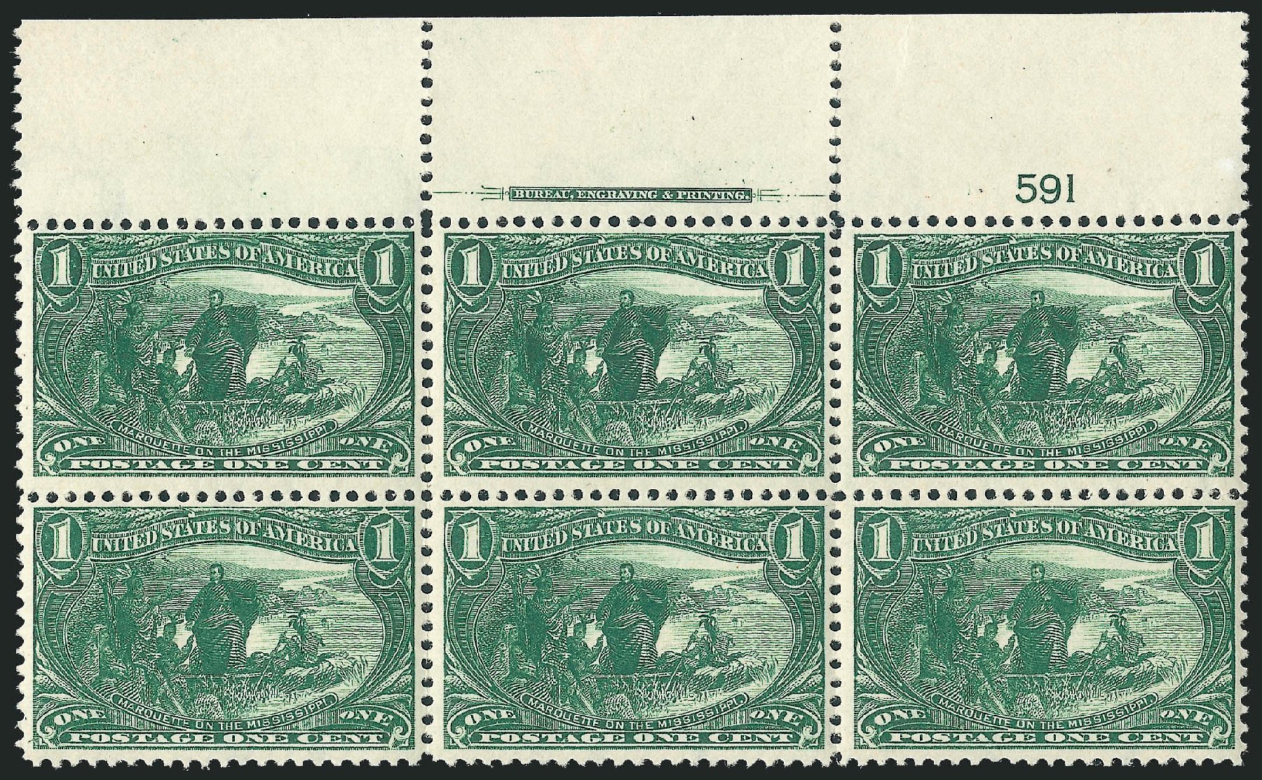 US Stamp Price Scott Catalog # 285: 1c 1898 Trans Mississippi Exposition