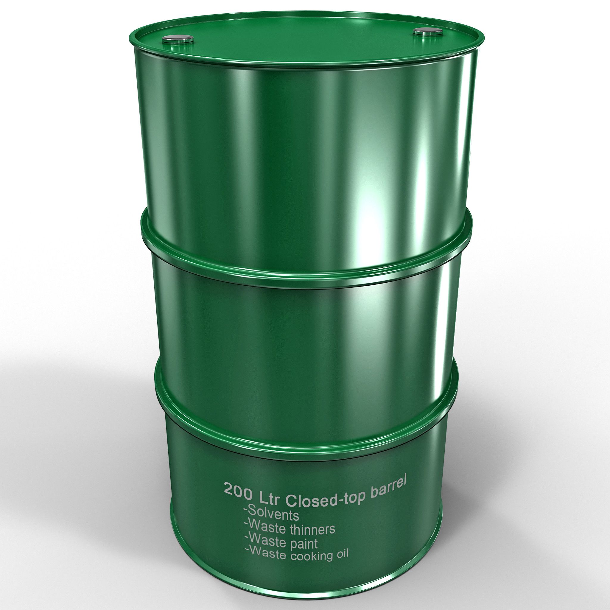 Green oil barrels photo