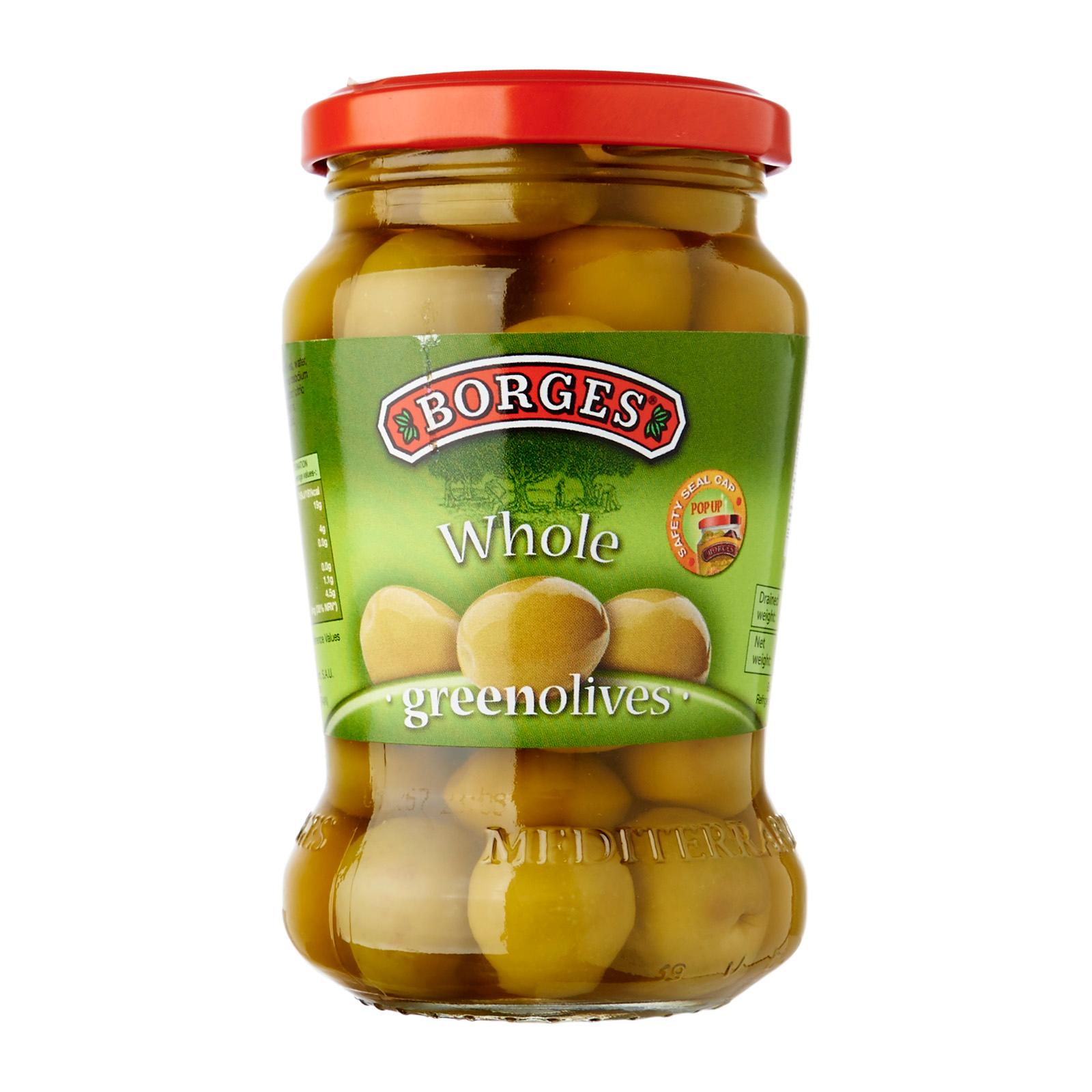 Boon SuperMarket - BORGES WHOLE GREEN OLIVES 300 g