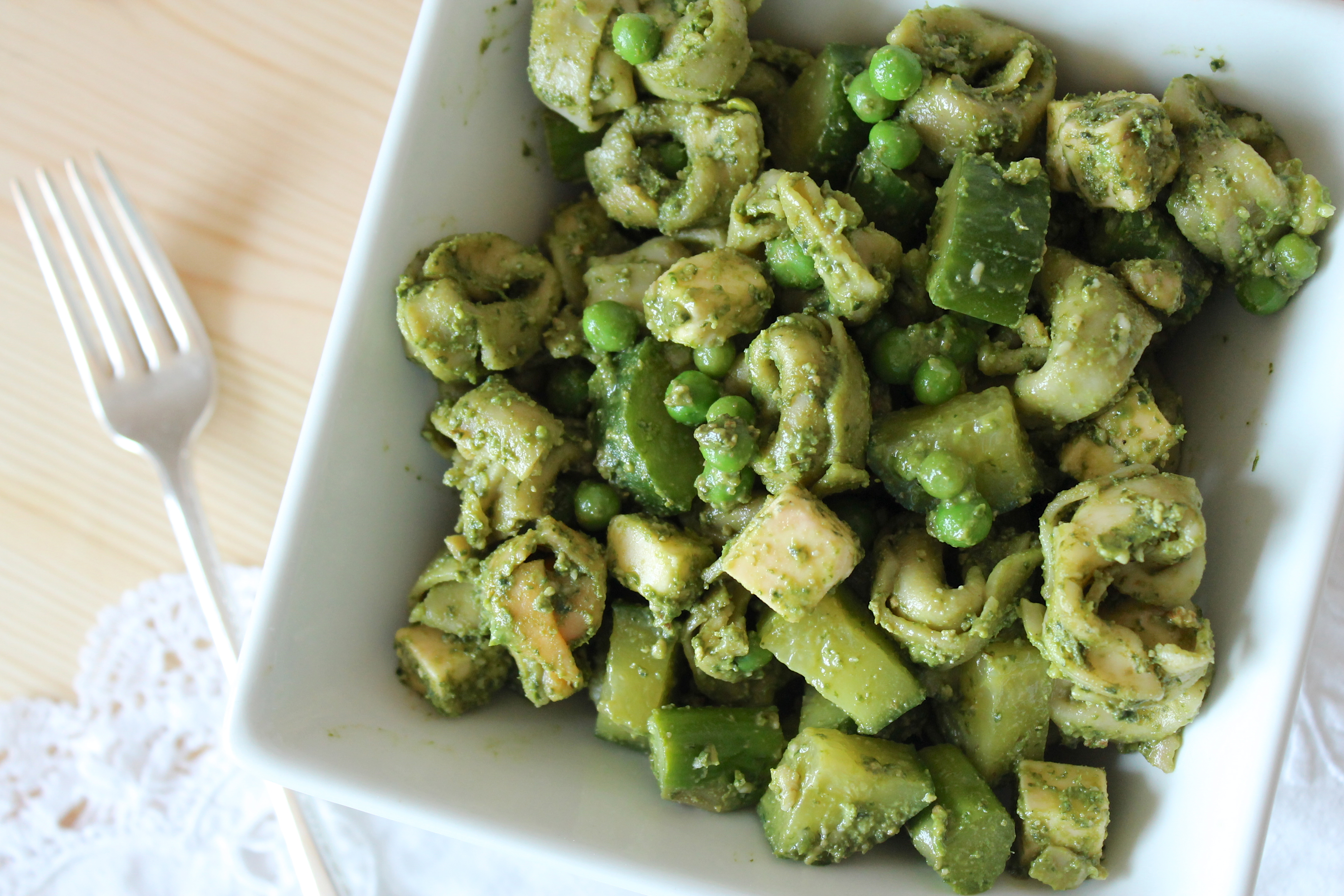 Green Pasta Salad | Stephie Cooks