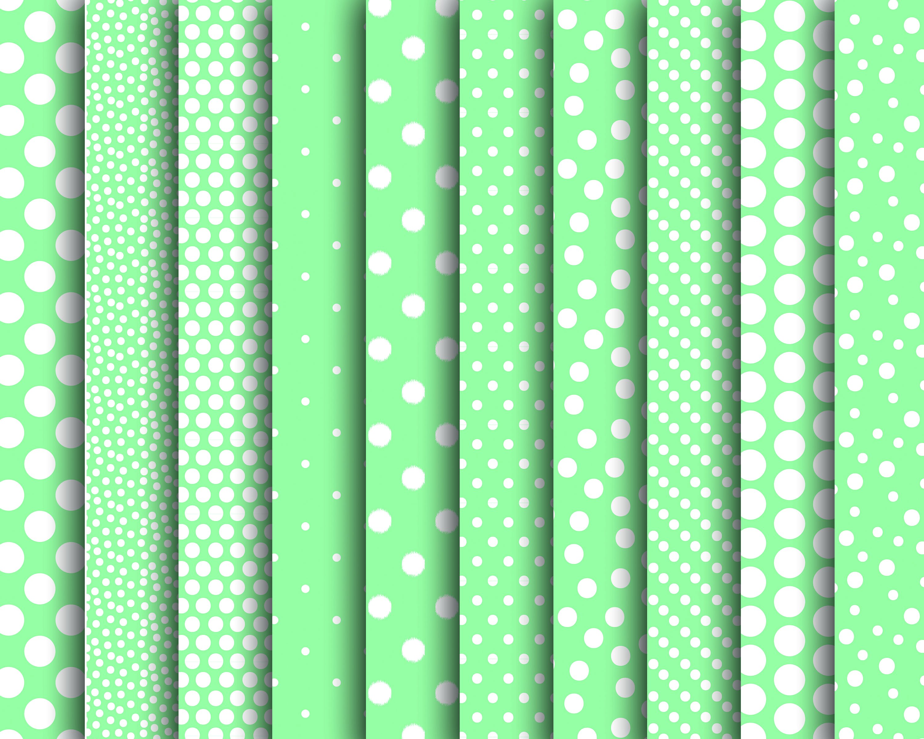 Mint Green Digital Polka Dot Papers ~ Patterns ~ Creative Market