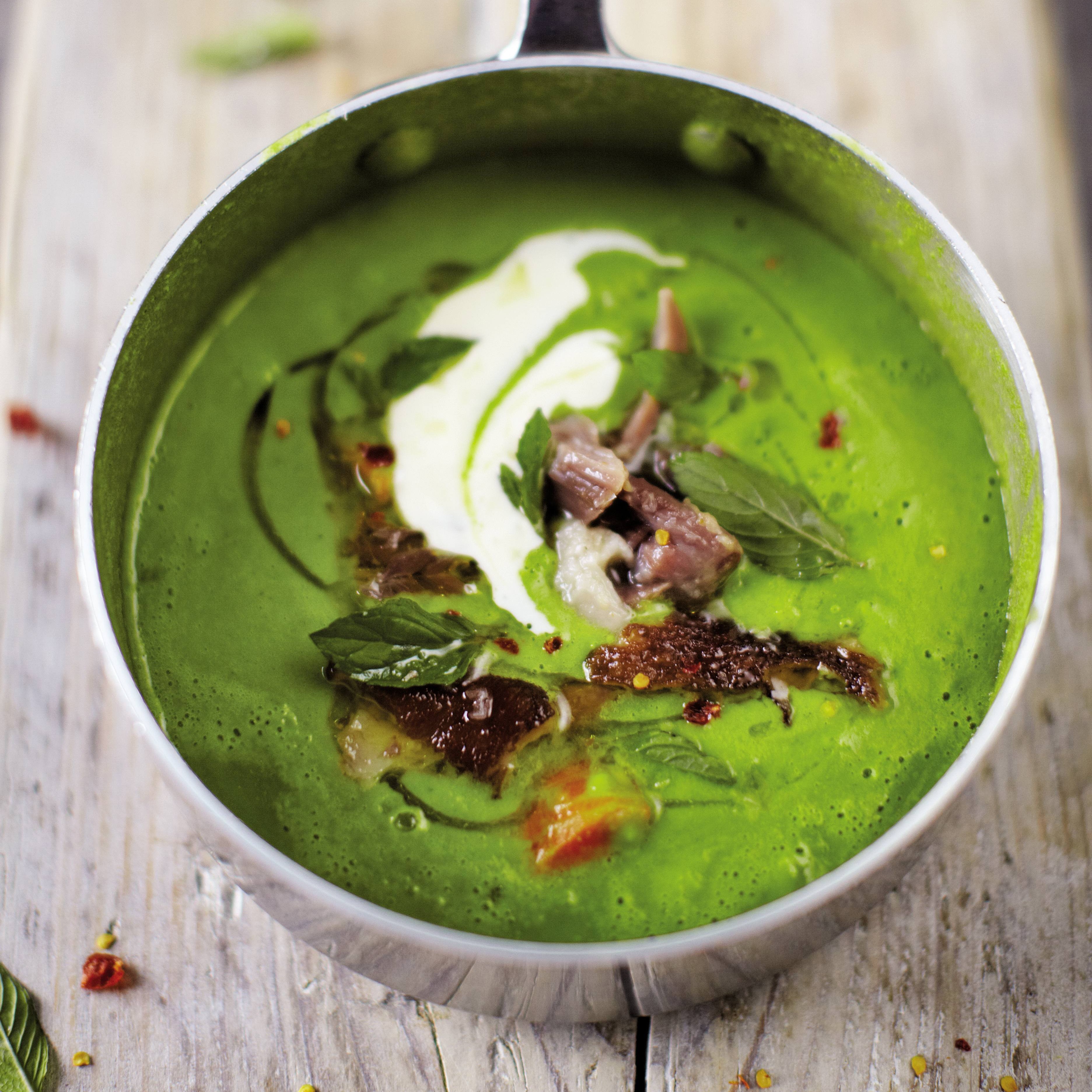 Green Pea and Ham Soup recipe | Epicurious.com