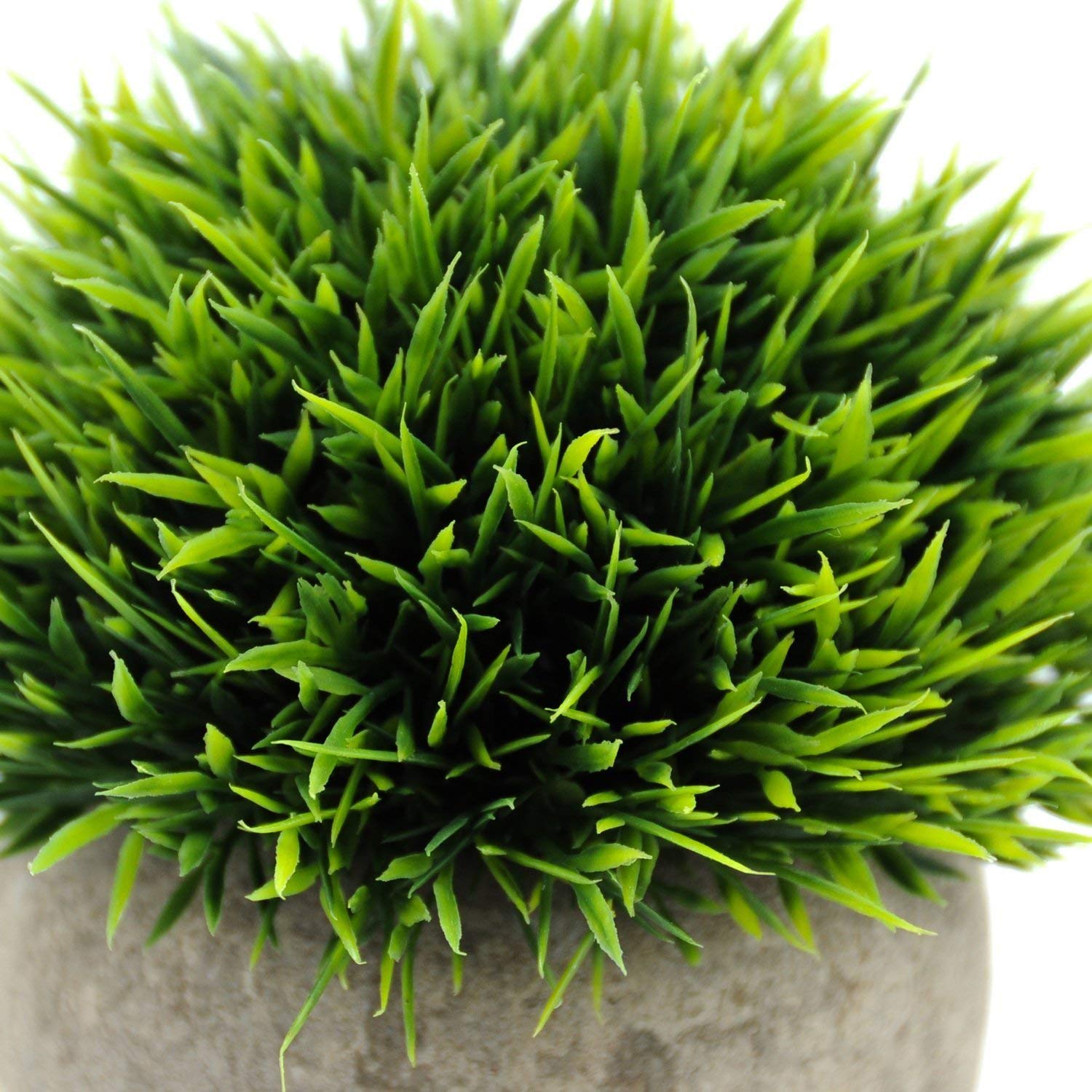Amazon.com: Velener Mini Plastic Fake Green Grass of Plants with ...