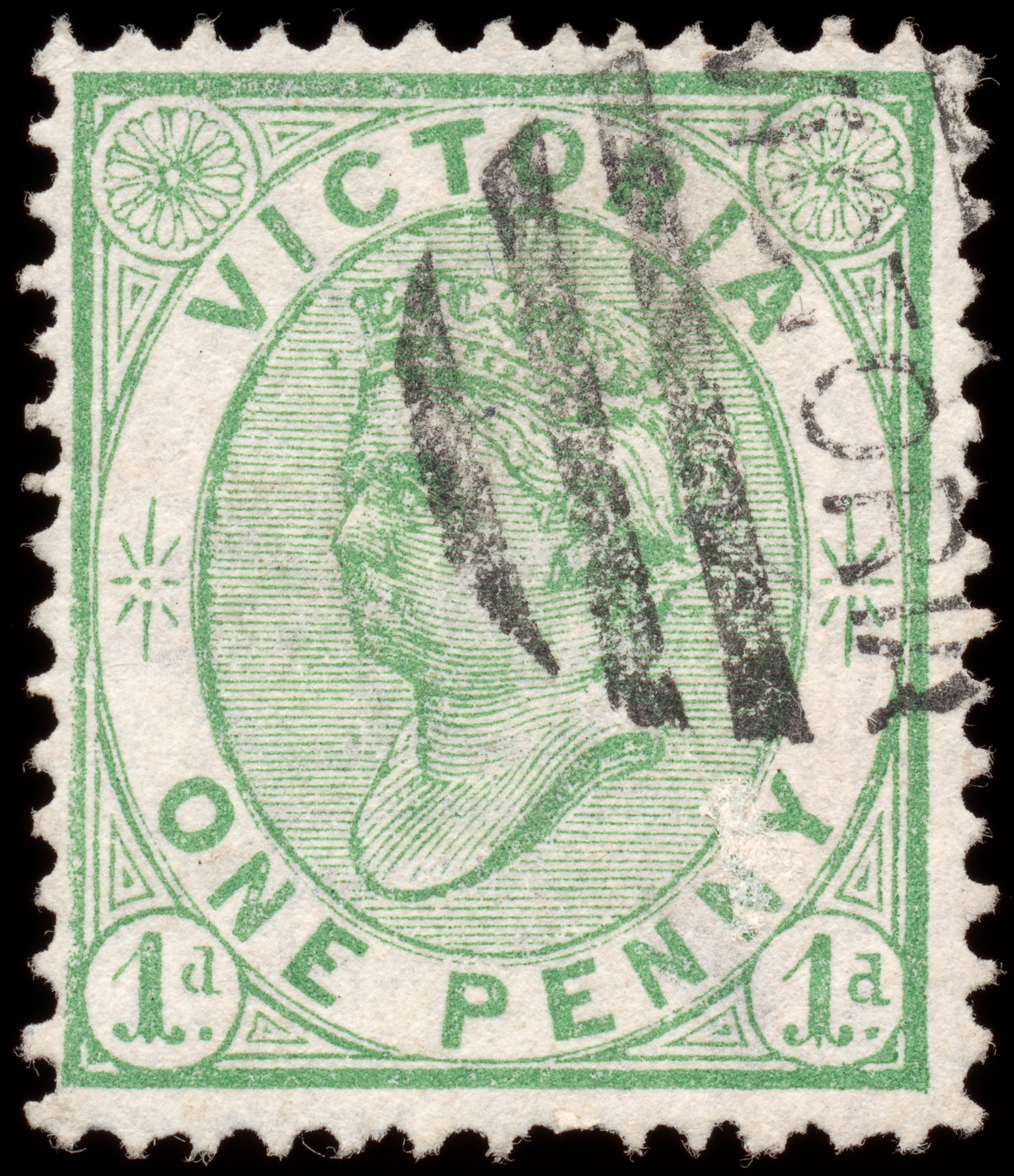 Green queen victoria stamp photo