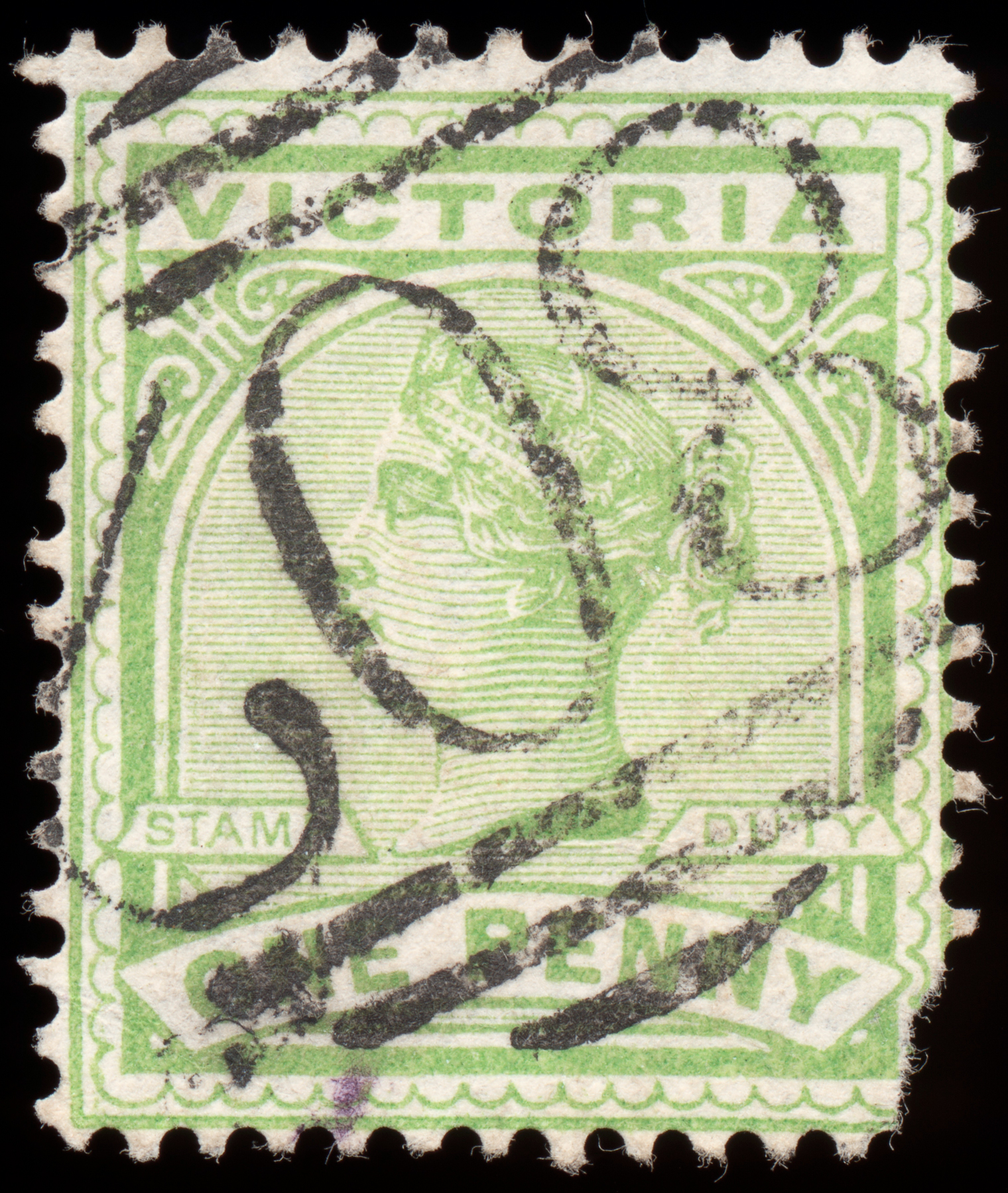 Green queen victoria stamp photo