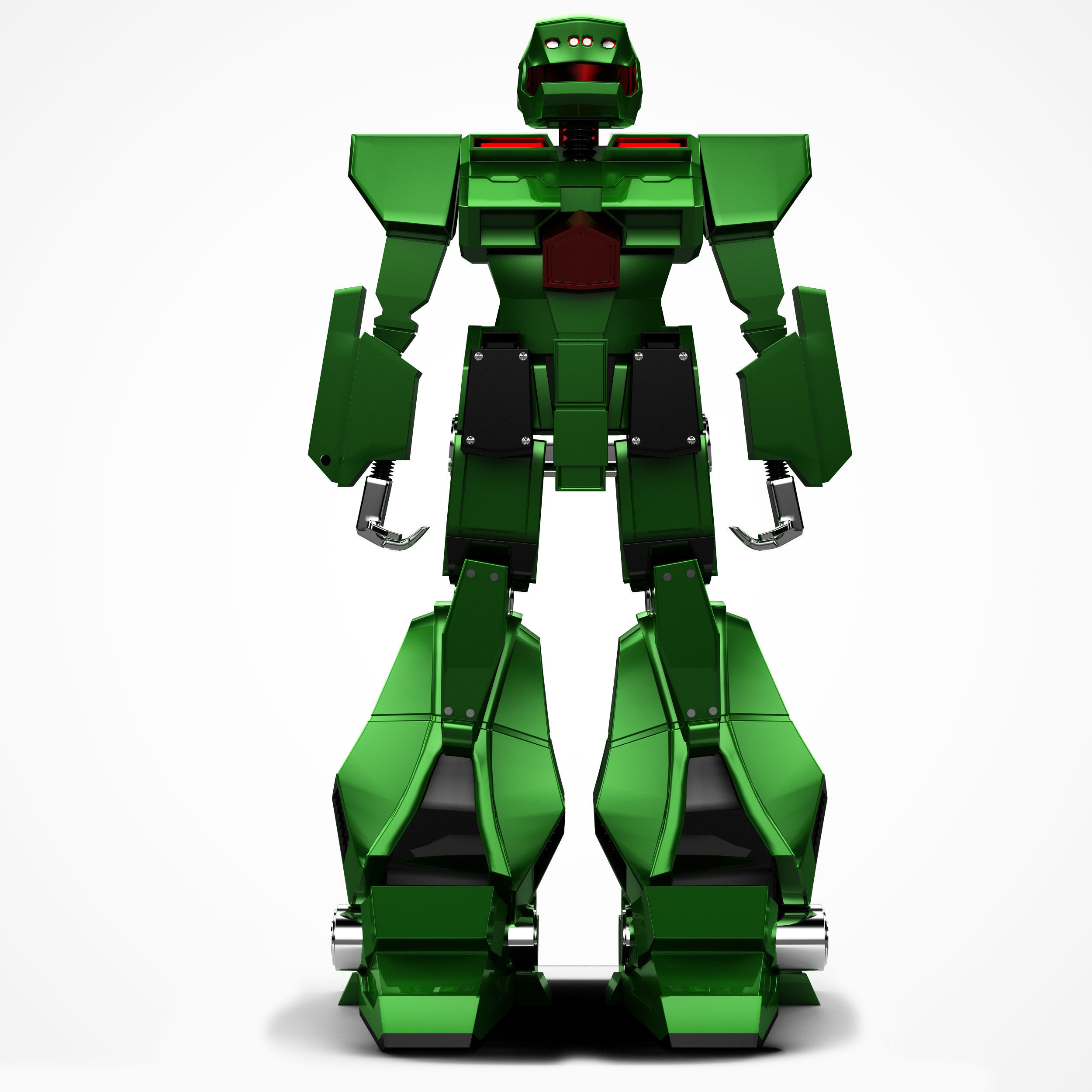 3D asset low-poly Robot Green | CGTrader