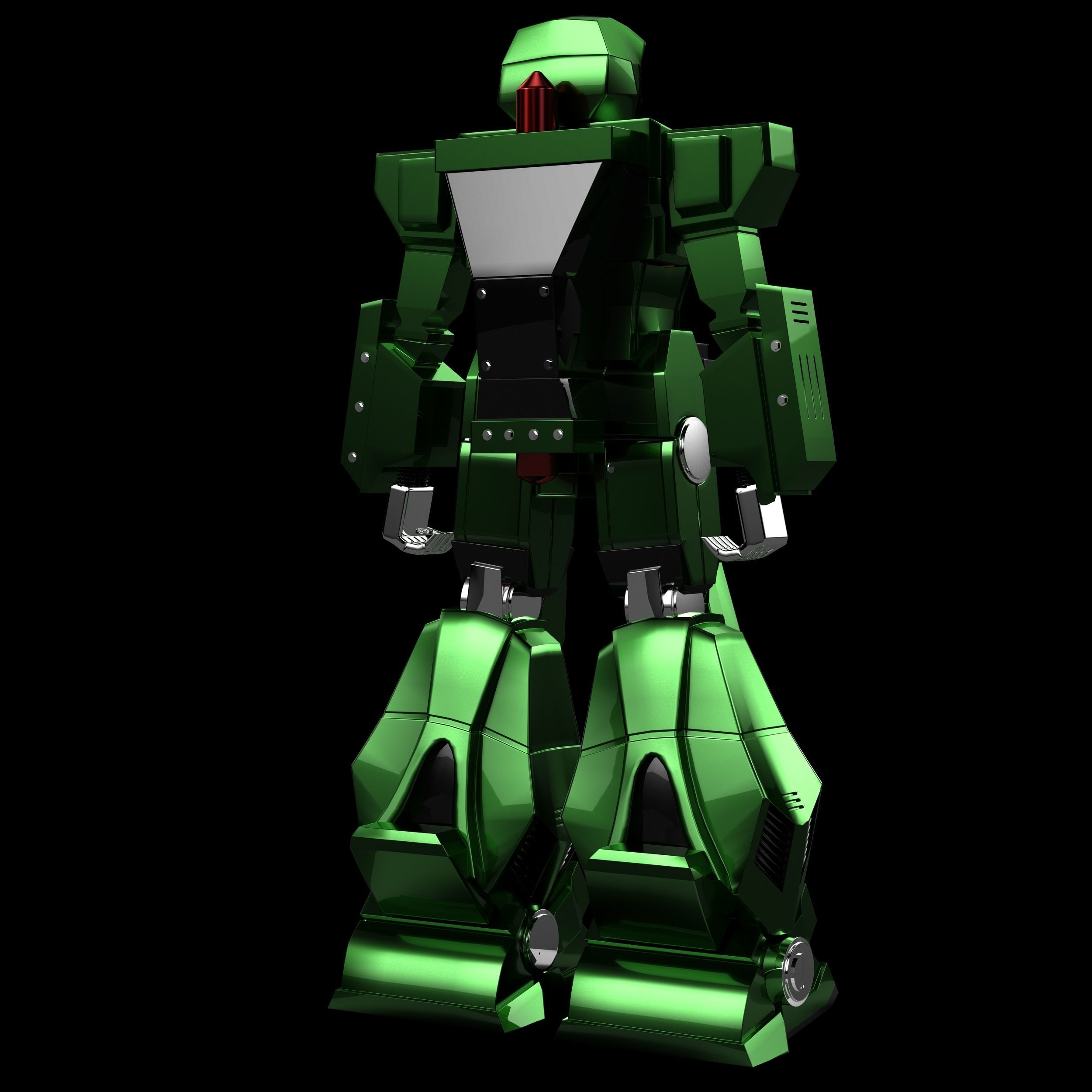 3D asset low-poly Robot Green | CGTrader