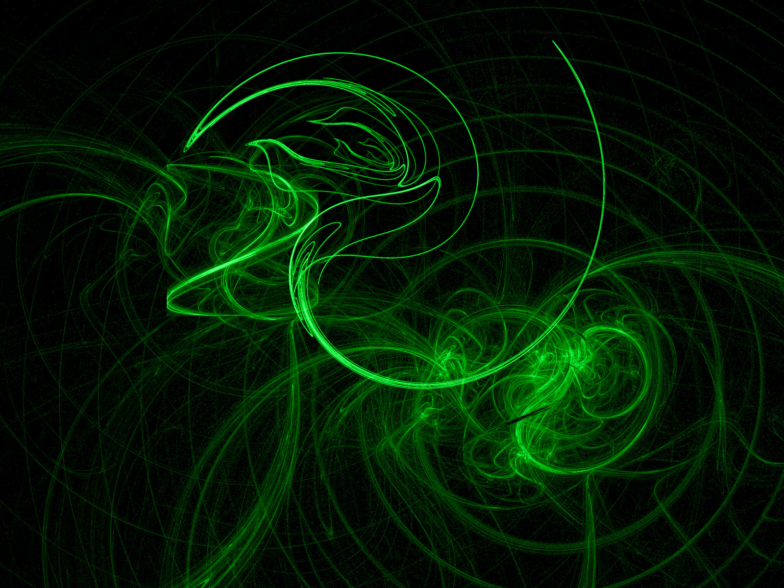 Green swirls photo
