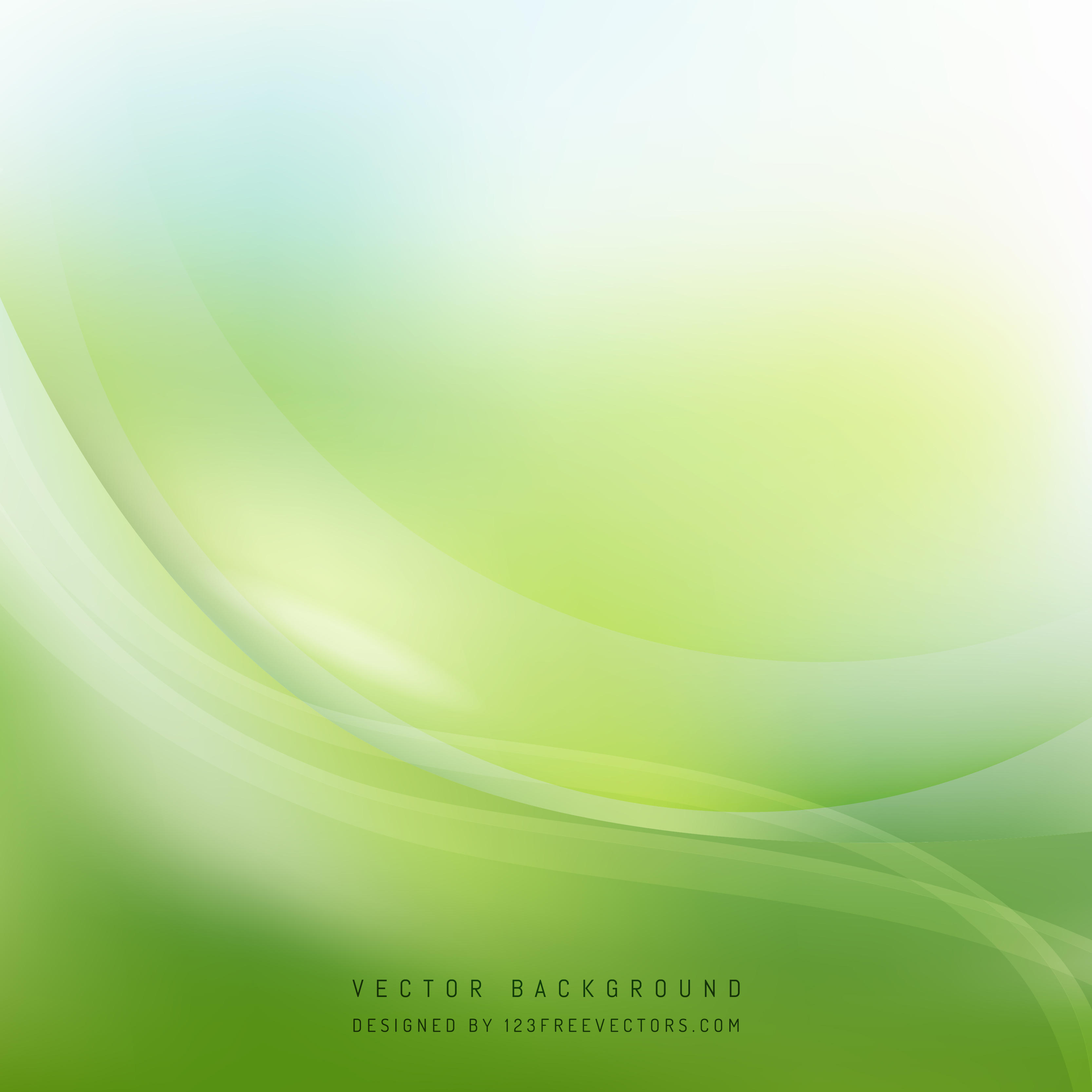Abstract Light Green Wave Background Template | 123Freevectors