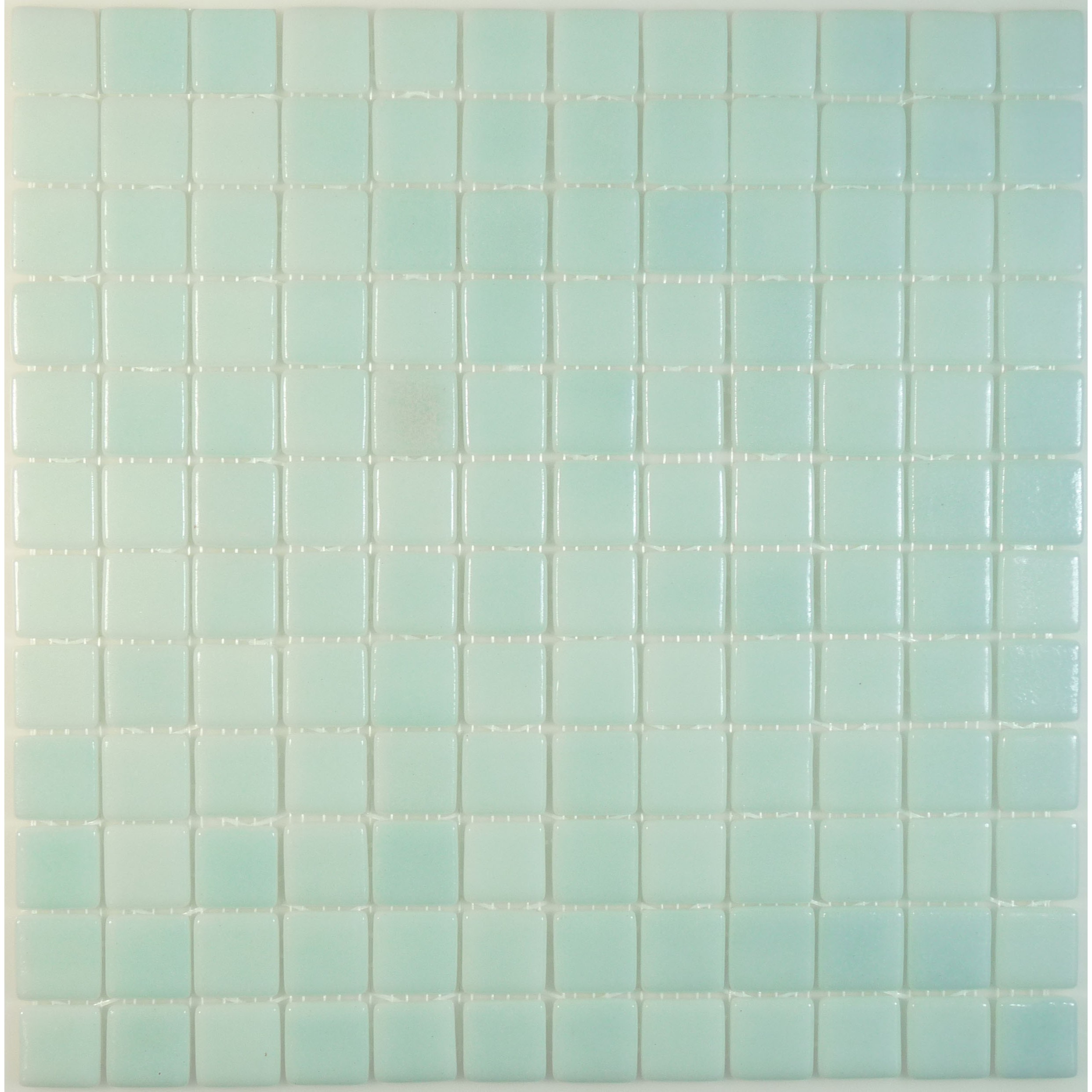100% Recycled 1'' x 1'' Green Glass Square Tile Matte LAG030