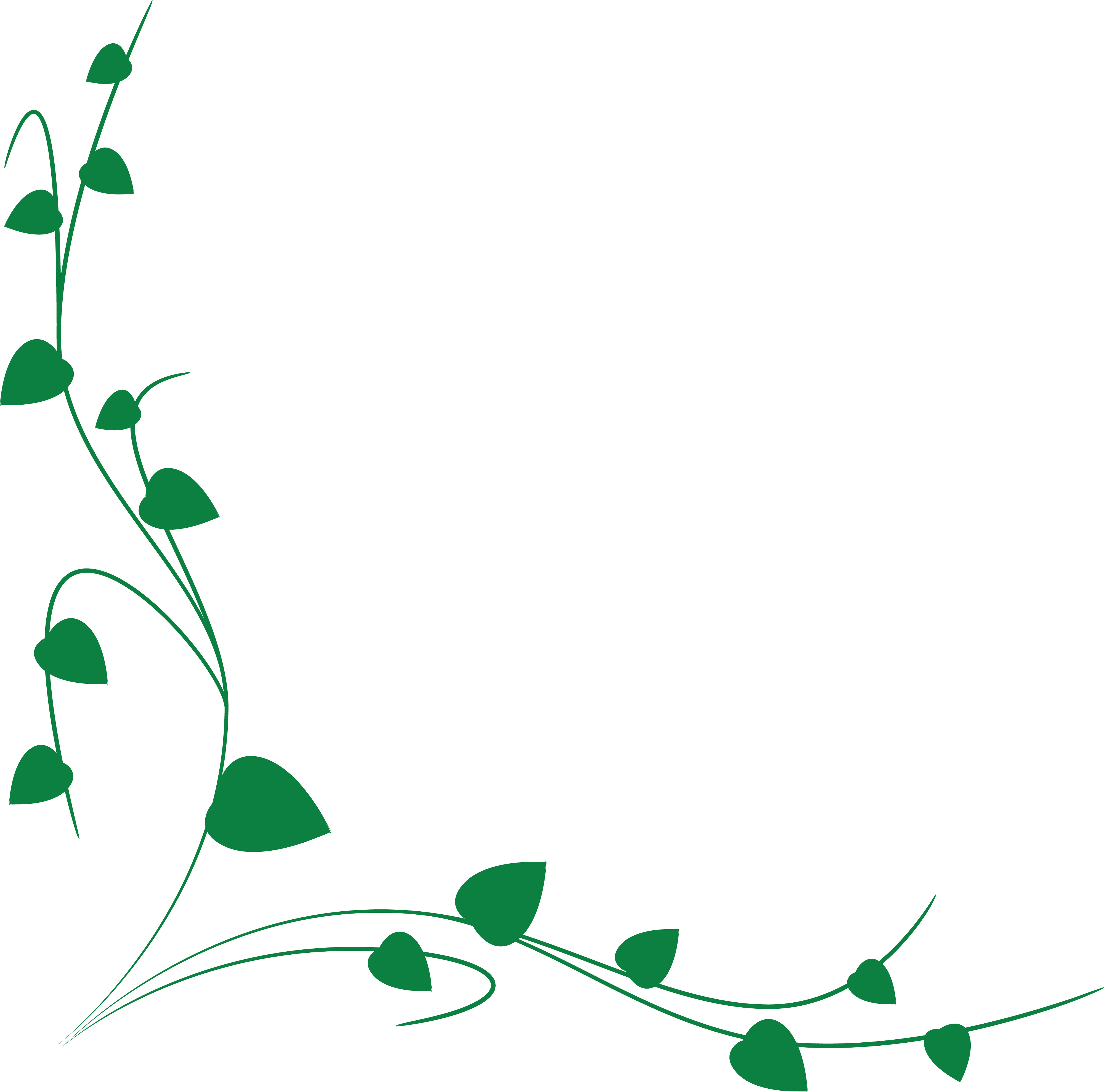 Free Clipart Of A green vine border