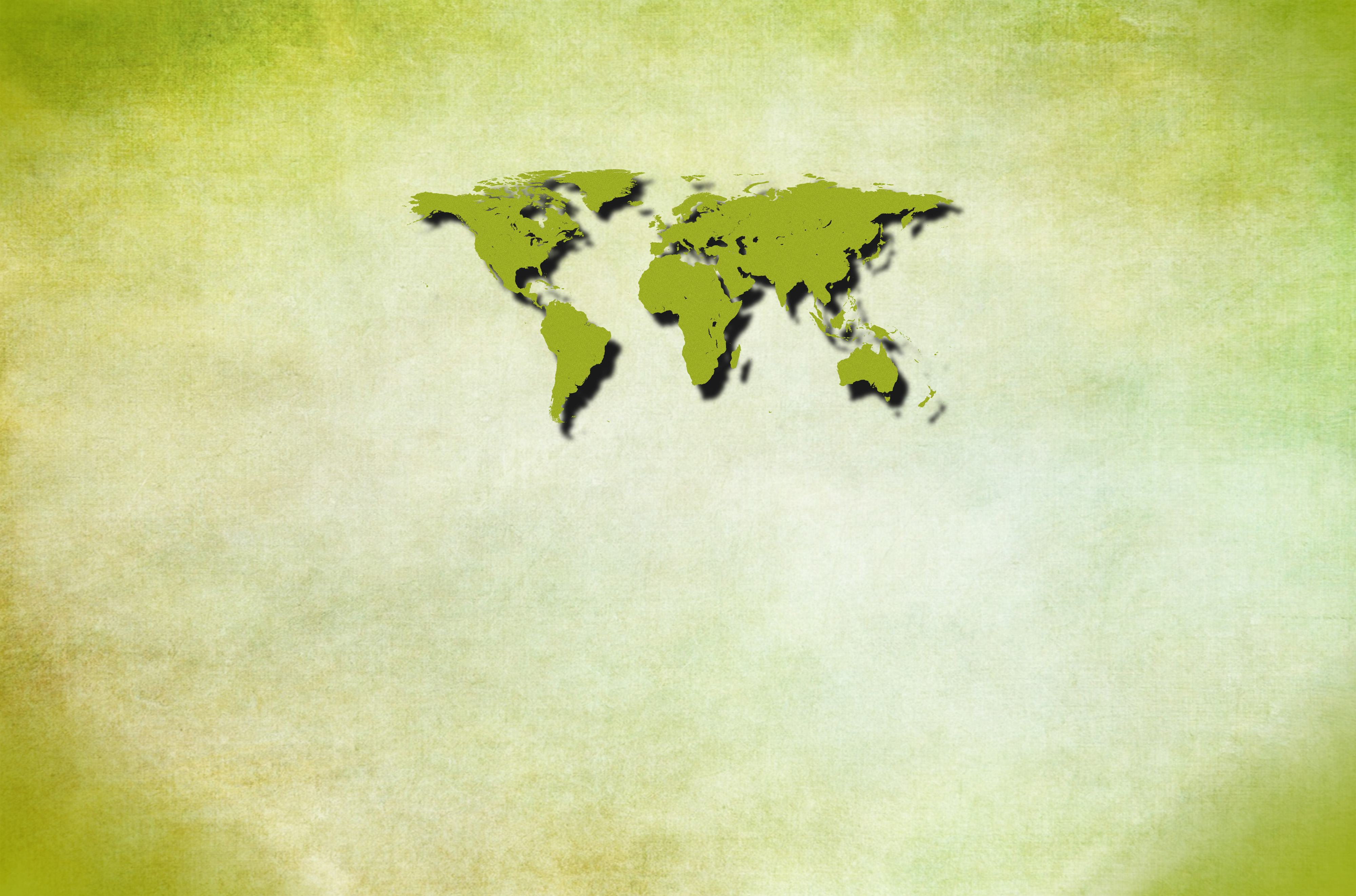 Green world map with copyspace photo