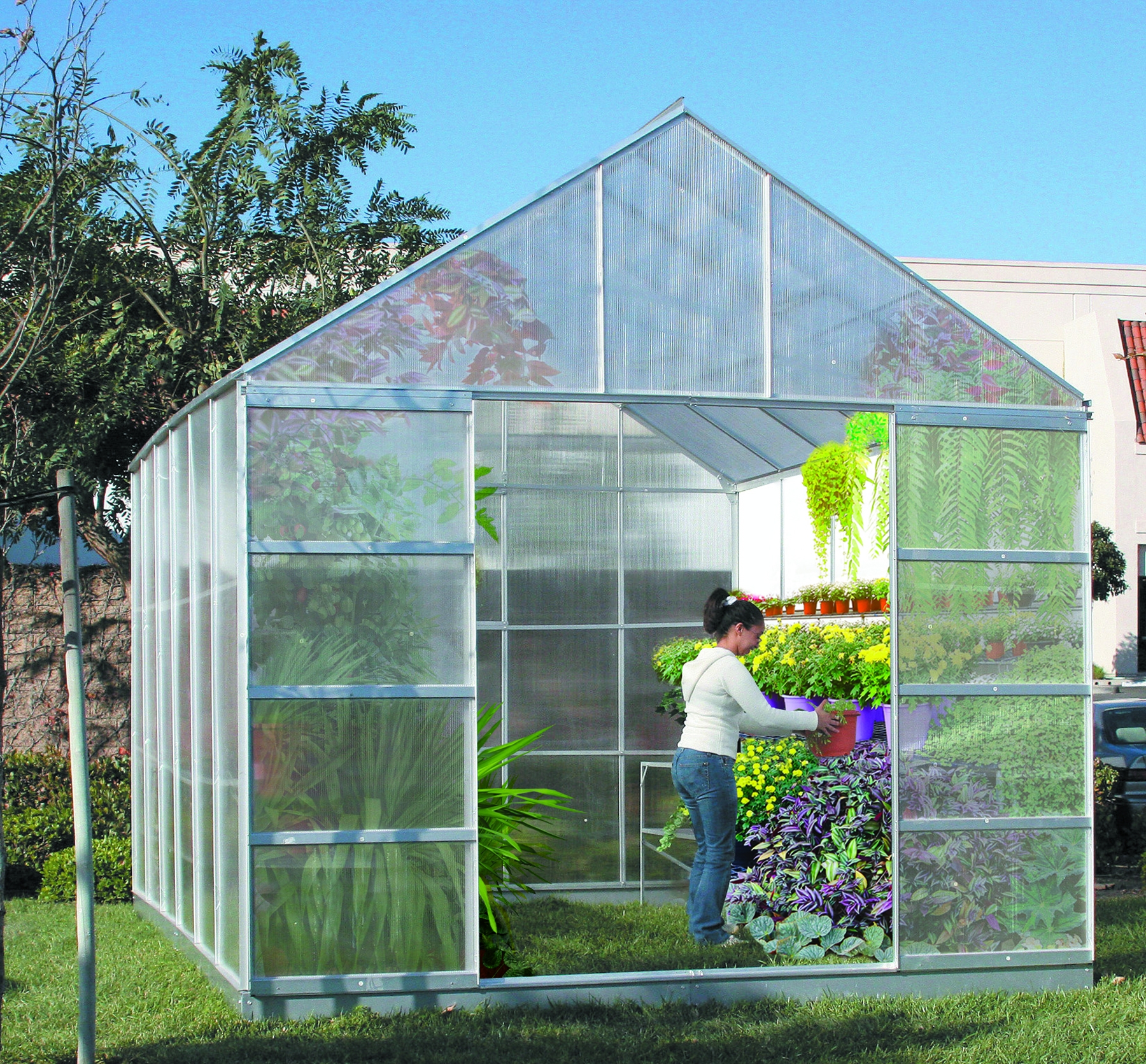 Garden Greenhouse - 10 Ft. X 12 Ft. Greenhouse With 4 Vents