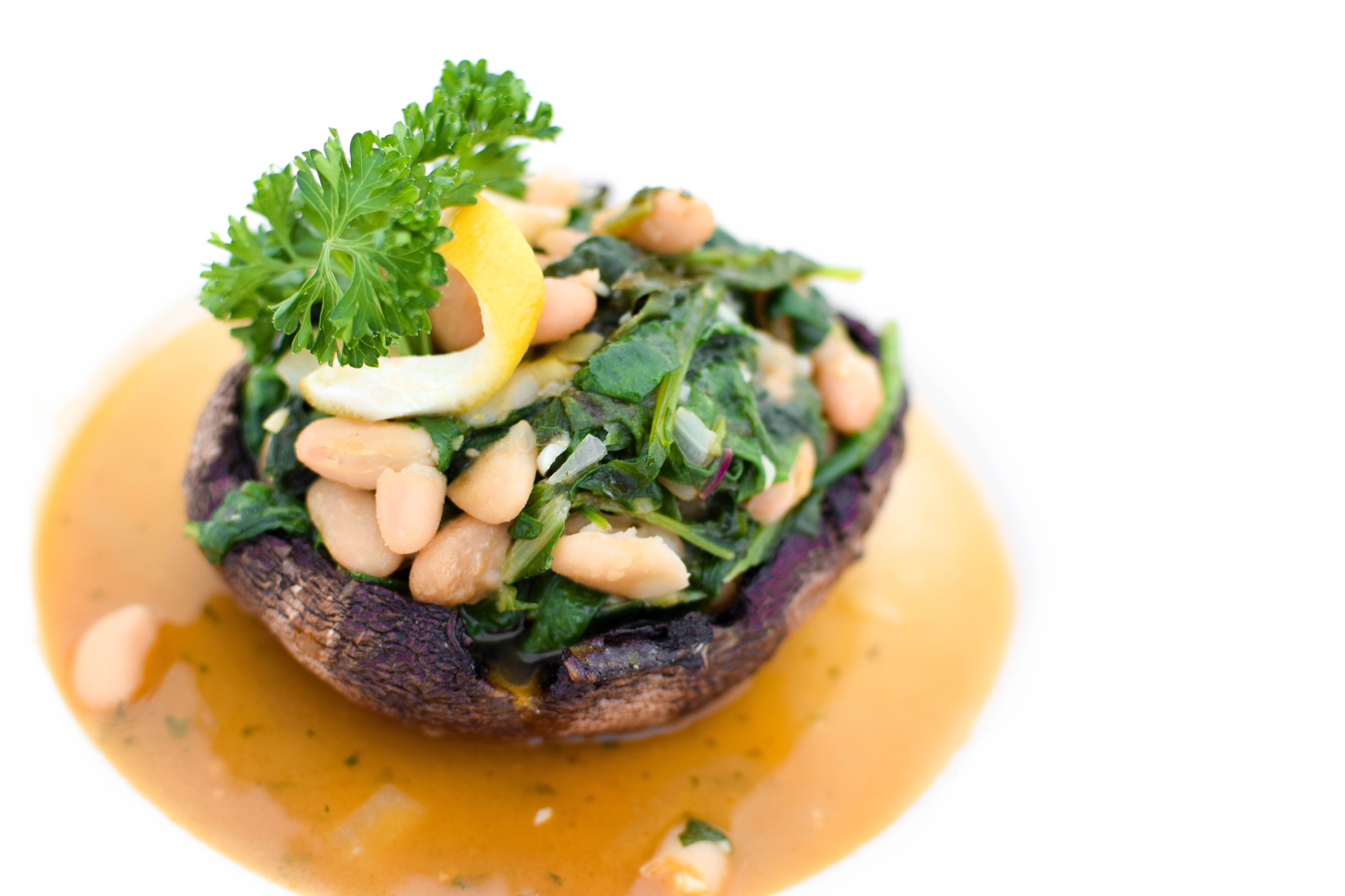 Greens & Beans Stuffed Portabella Mushrooms » Emily Kyle Nutrition