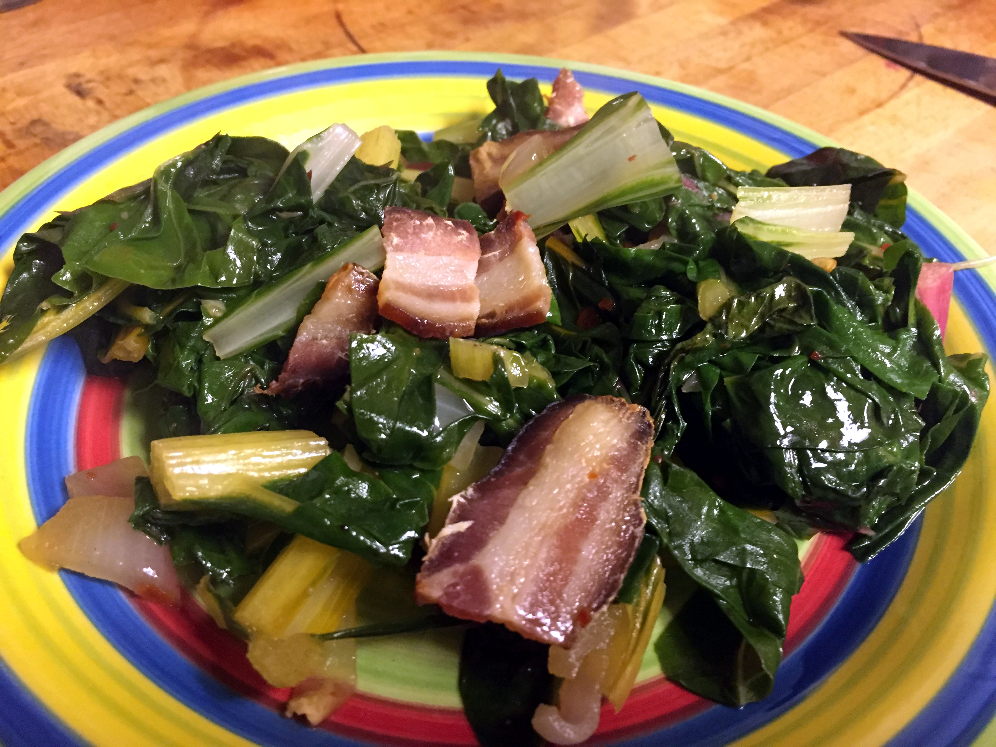 Paleo Mess of Greens with Bacon (with Chard, Collards or Mustard ...
