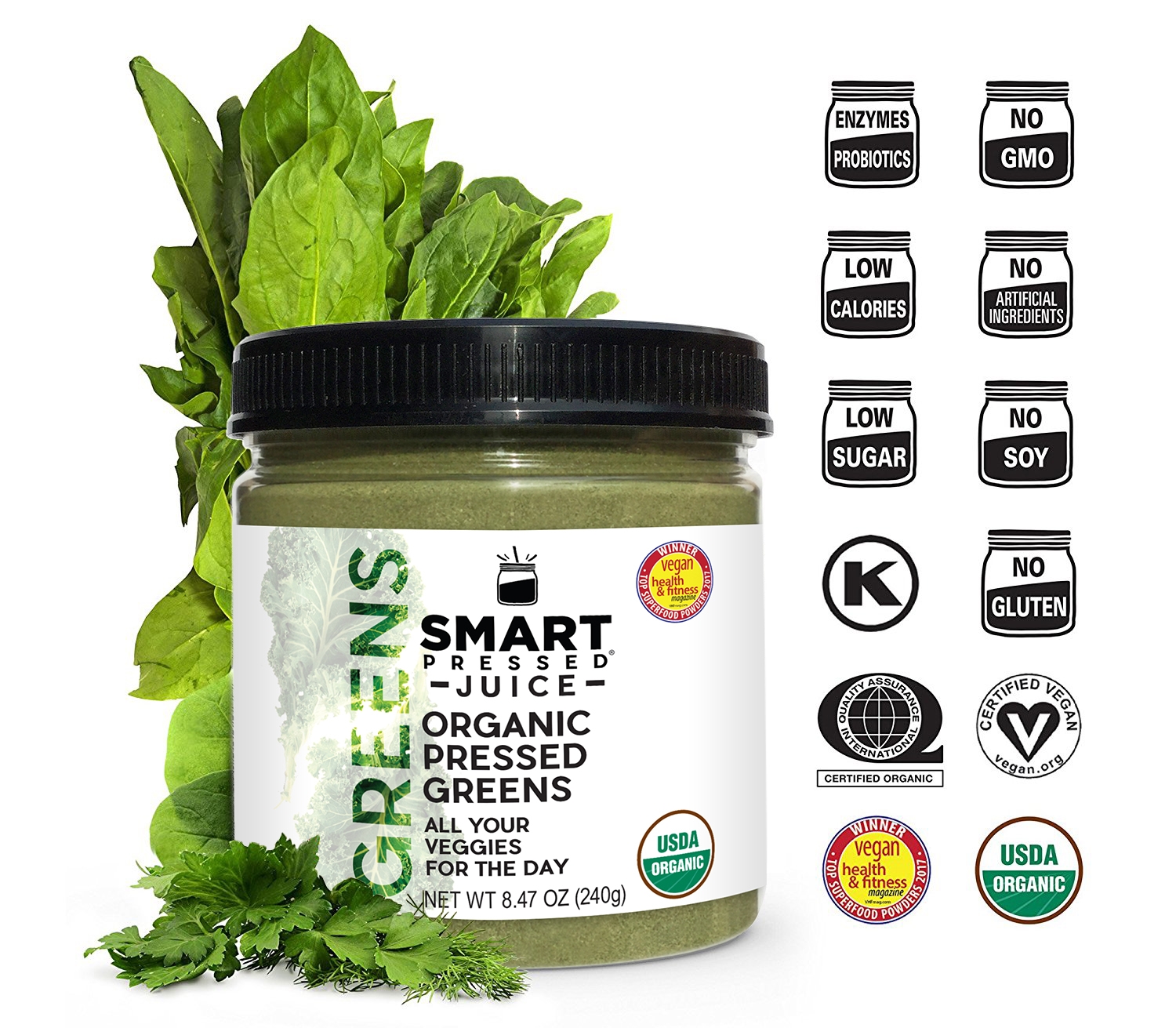 Organic Pressed Greens — Smart Pressed Juice