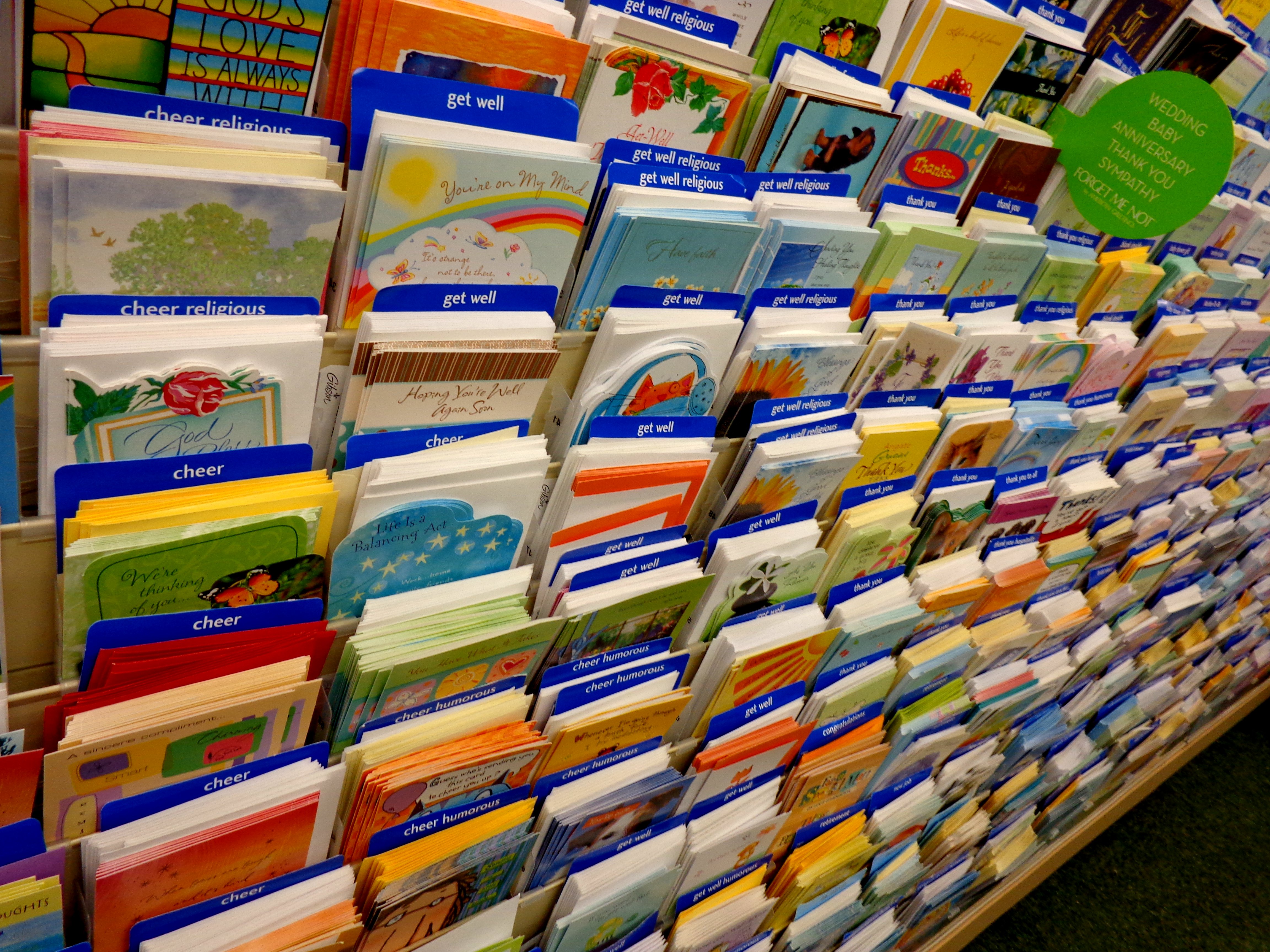 Greeting Card Display in Store Picture | Free Photograph | Photos ...