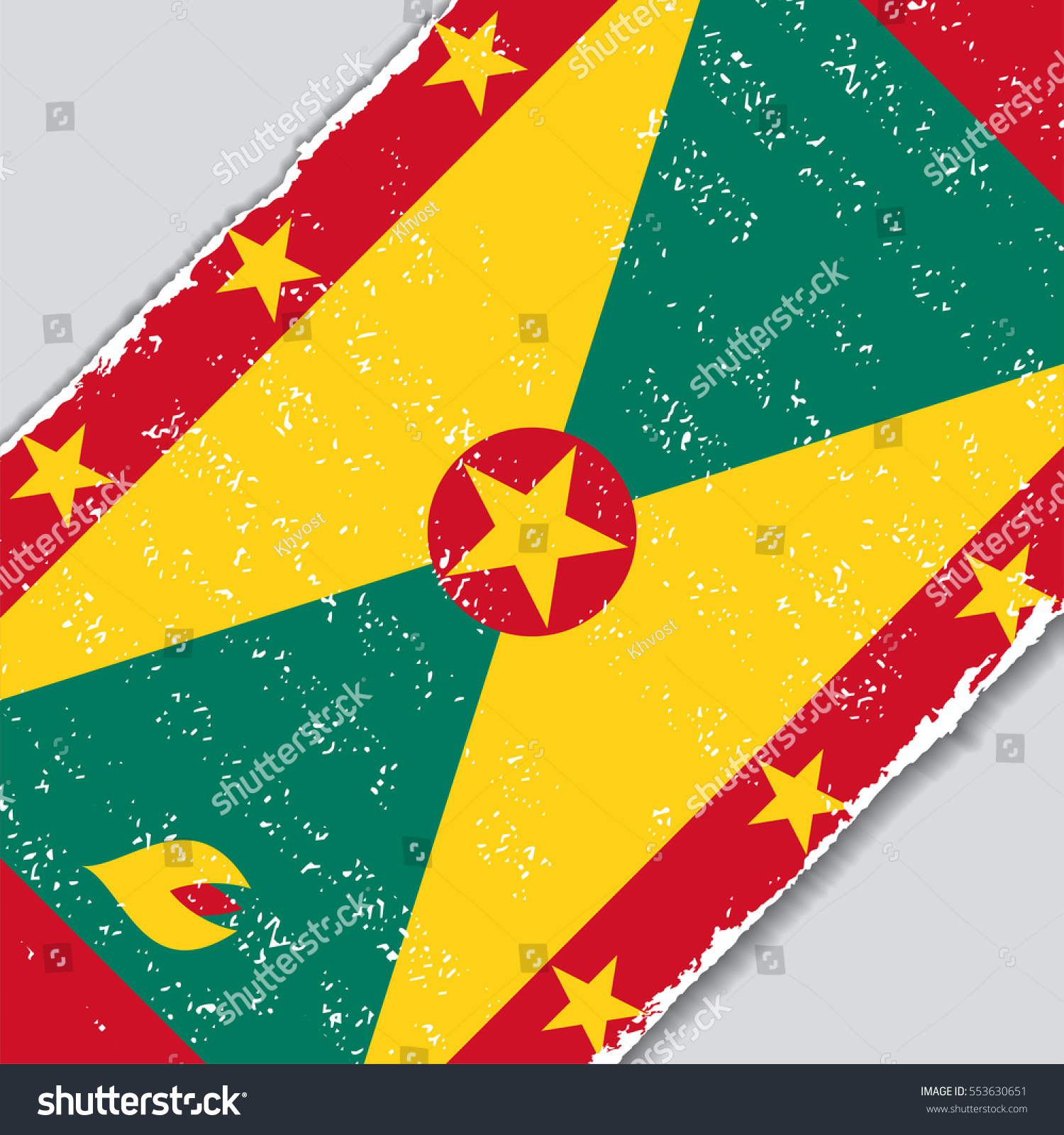 Grenada Grunge Flag Diagonal Background Raster Stock Illustration ...