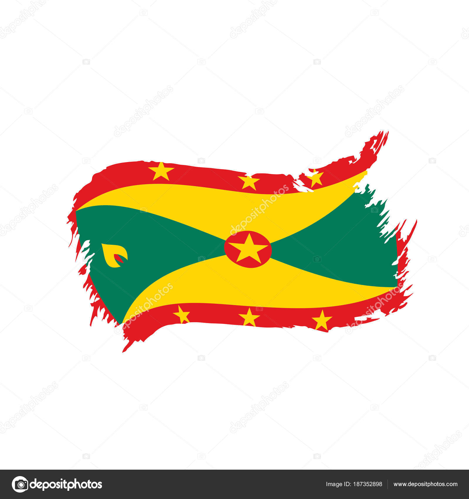 Grenada flag, vector illustration — Stock Vector © artbutenkov ...