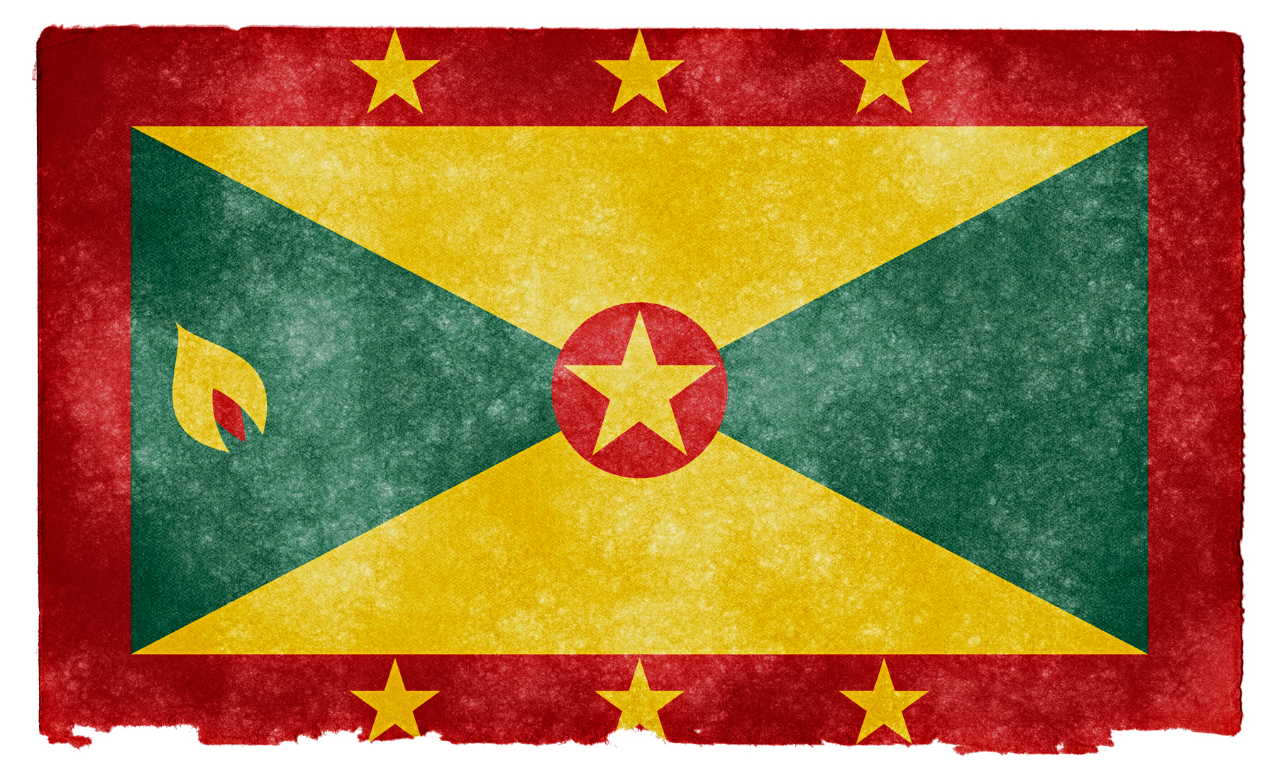 Grenada grunge flag photo