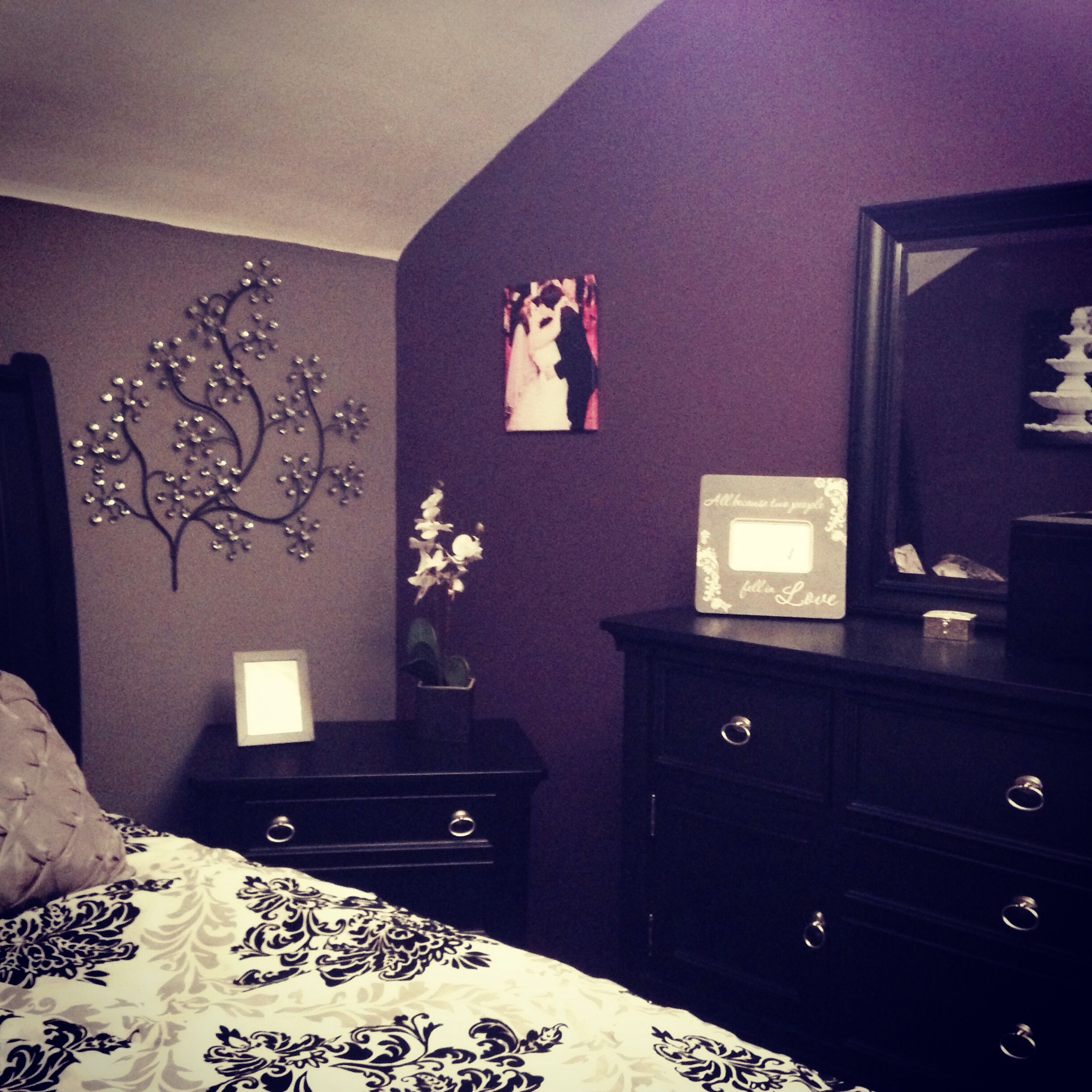My purple and Grey bedroom | My DIY! | Pinterest | Gray bedroom ...