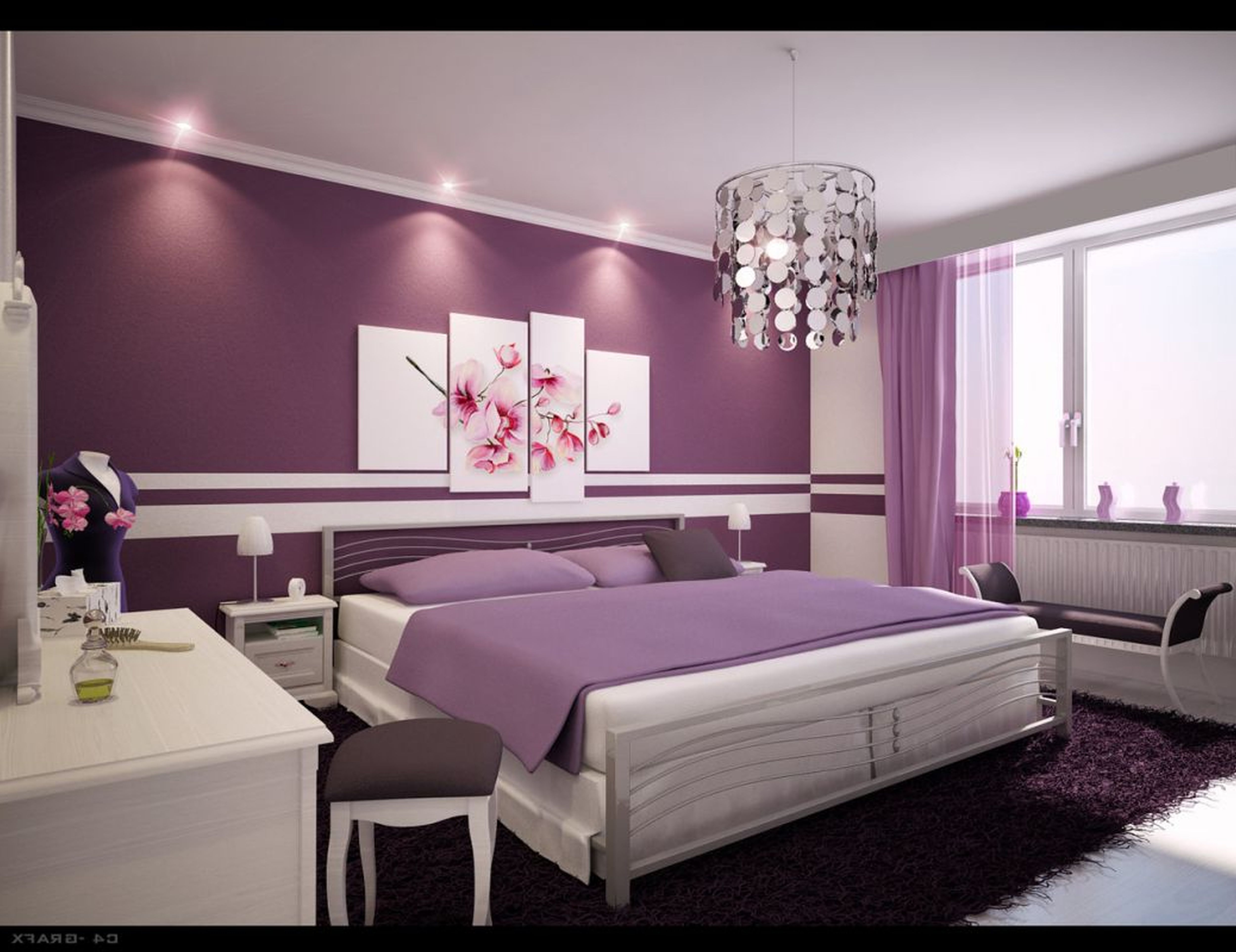 Remarkable Grey And Purple Bedroom Ideas - Mosca Homes