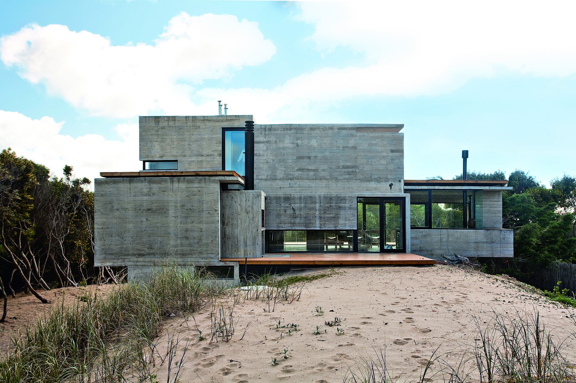 Bare Grey Concrete Home Archtecture For Two Story Design. Part of ...