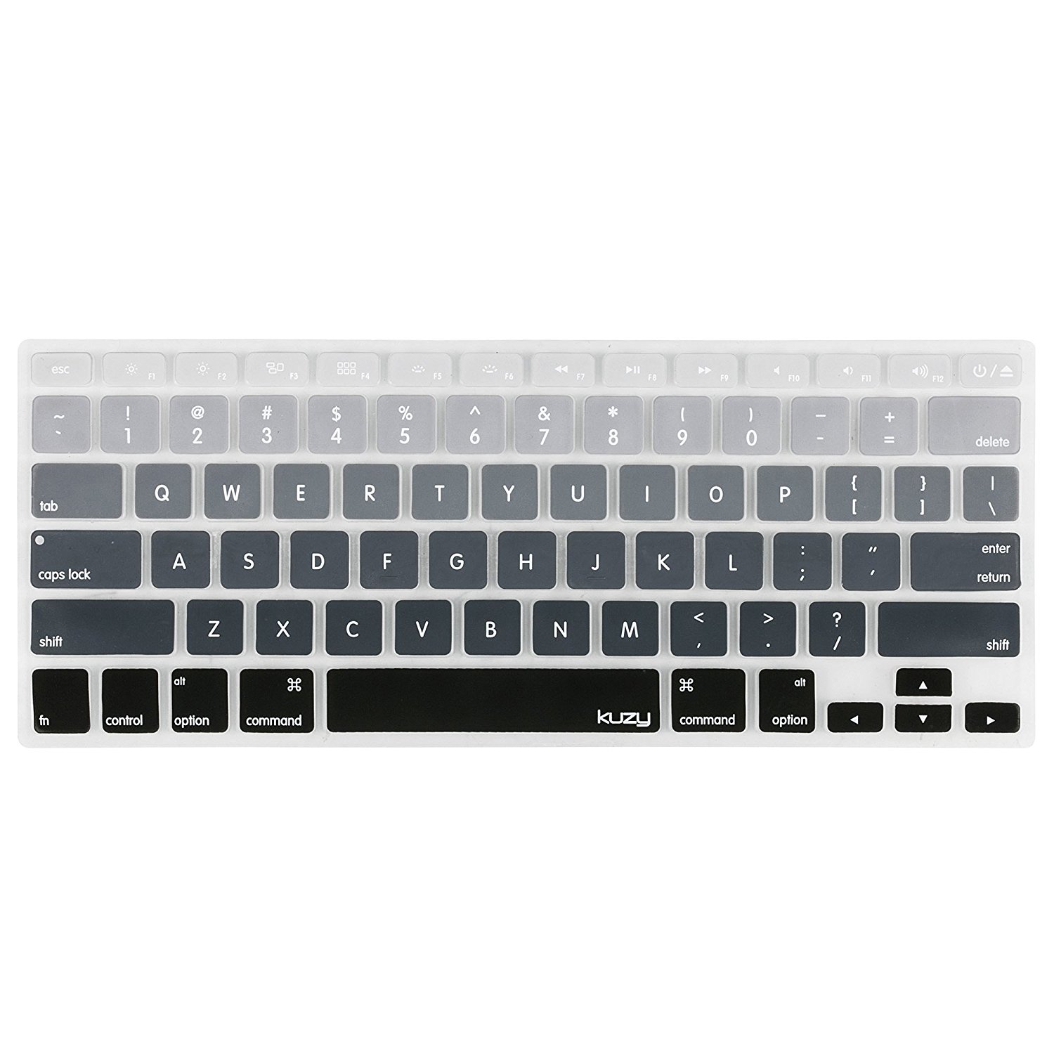 Amazon.com: Kuzy Gray Ombre Colors Keyboard Cover Silicone Skin for ...