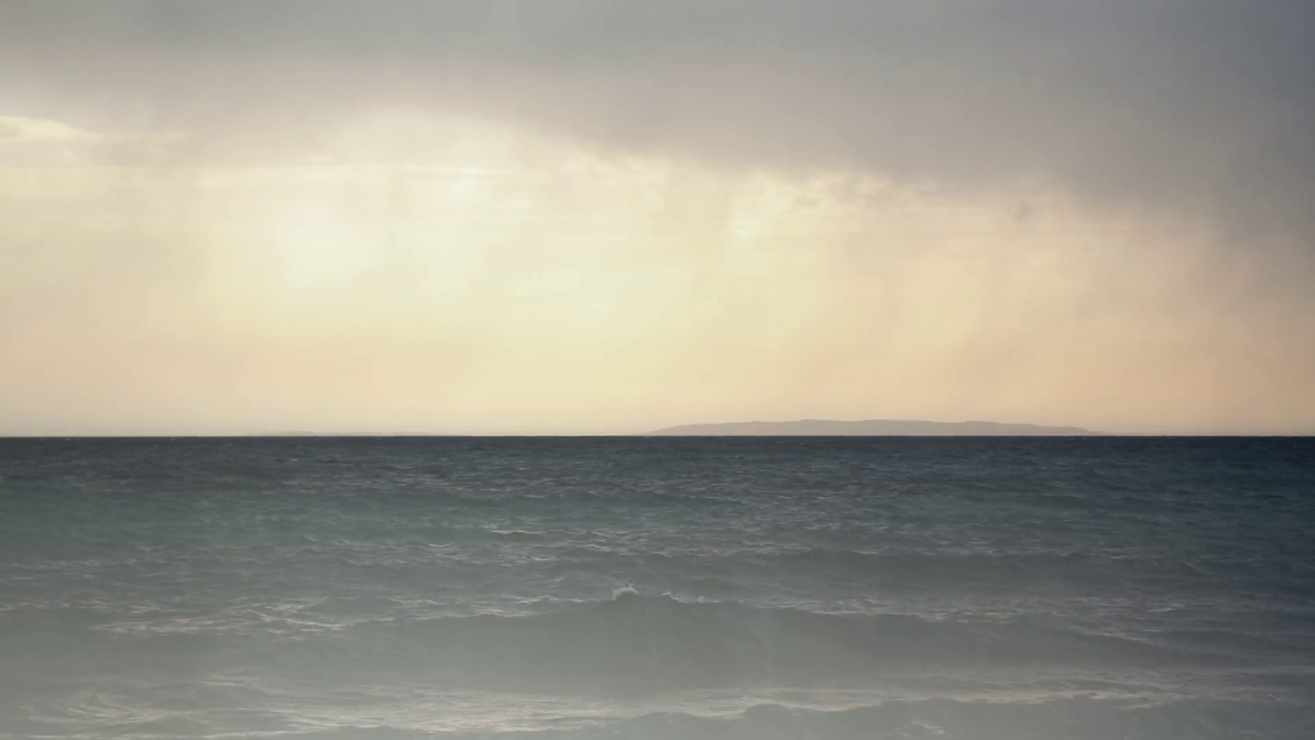 Gray Misty Island Sea Waves Horizon Stock Video Footage - VideoBlocks
