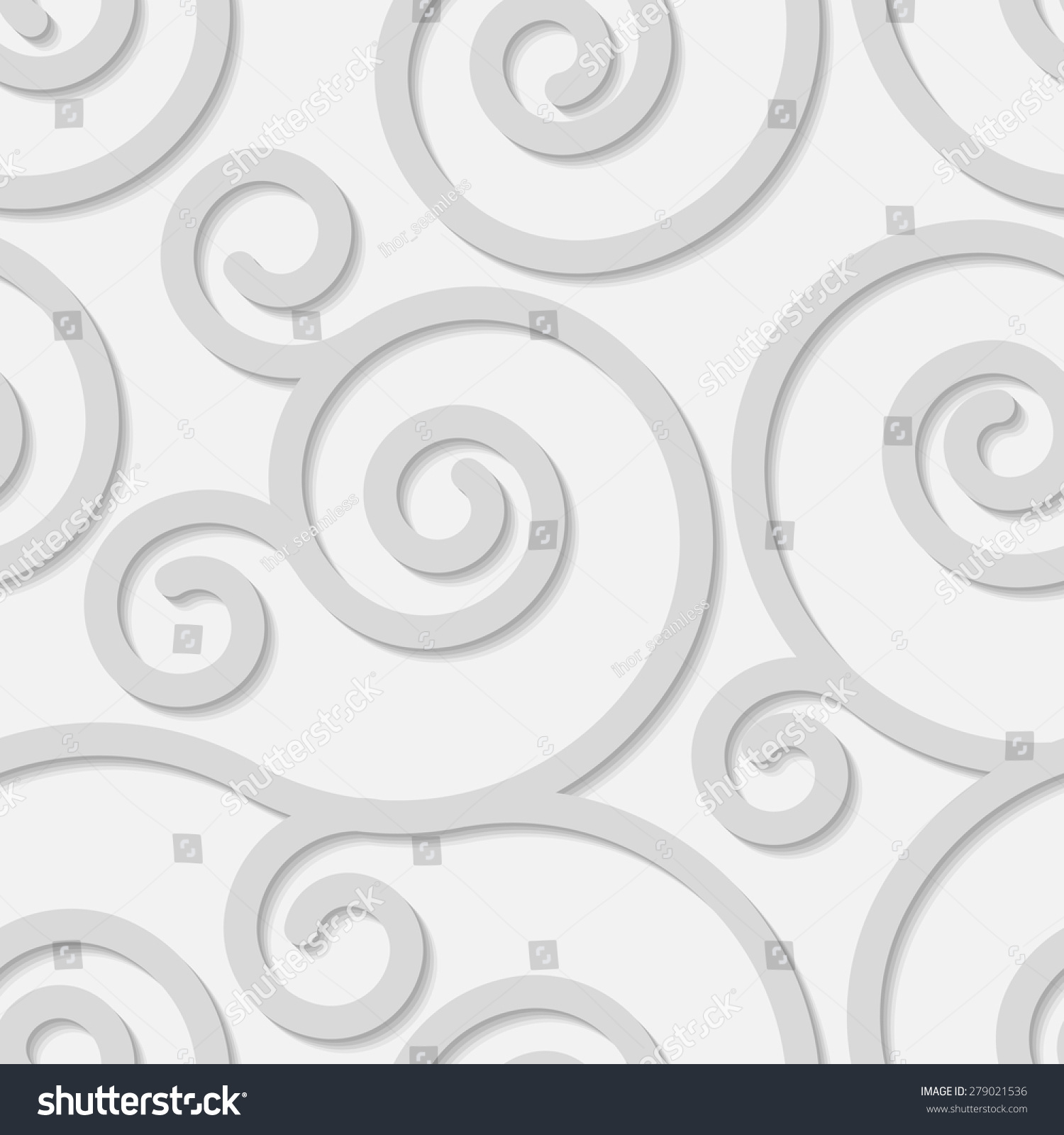 Seamless Pattern Grey Swirl Ornament On Stock Photo (Photo, Vector ...