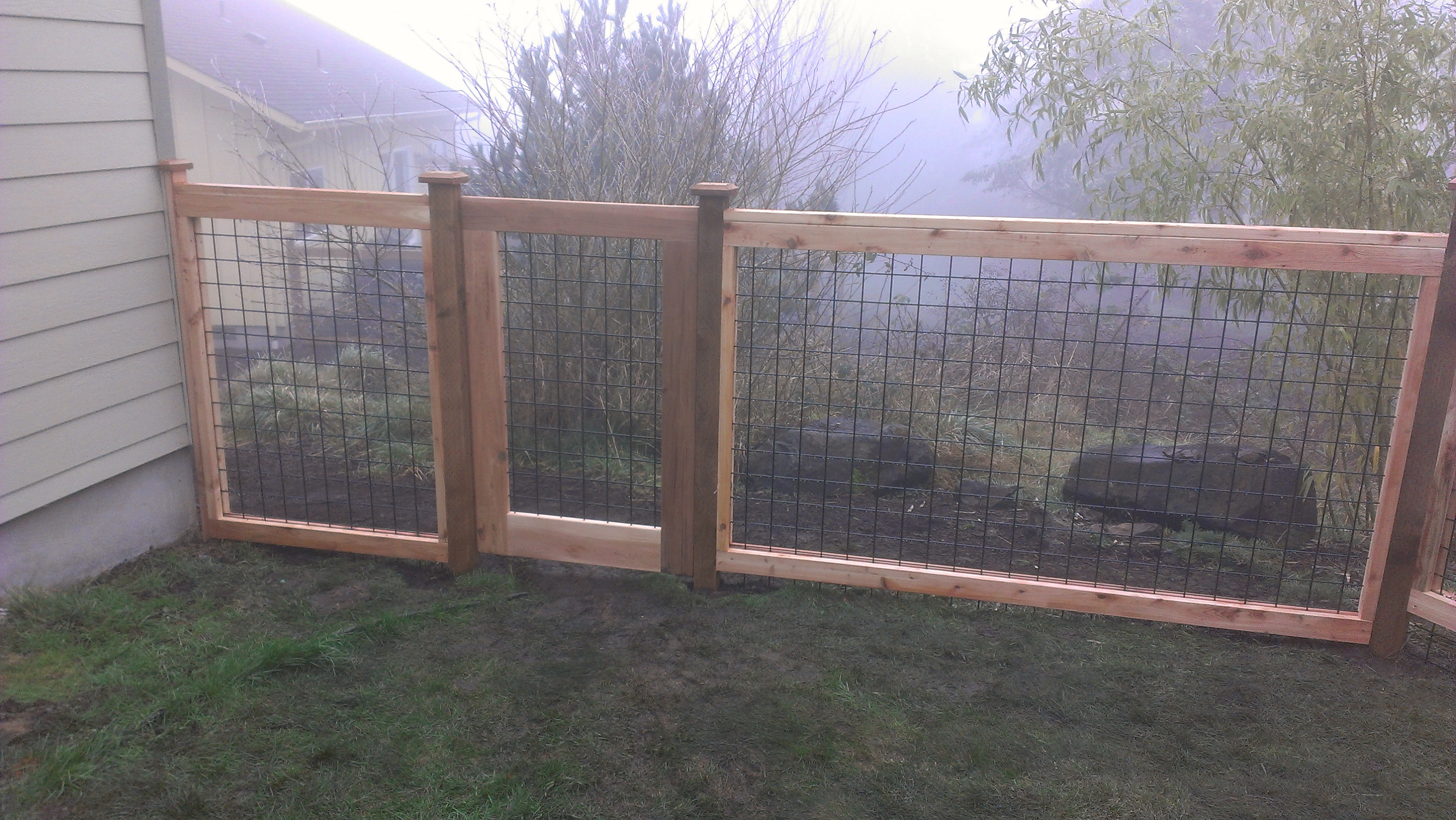 Phil's powder coated wire grid fence and gates - Black Diamond Fencing