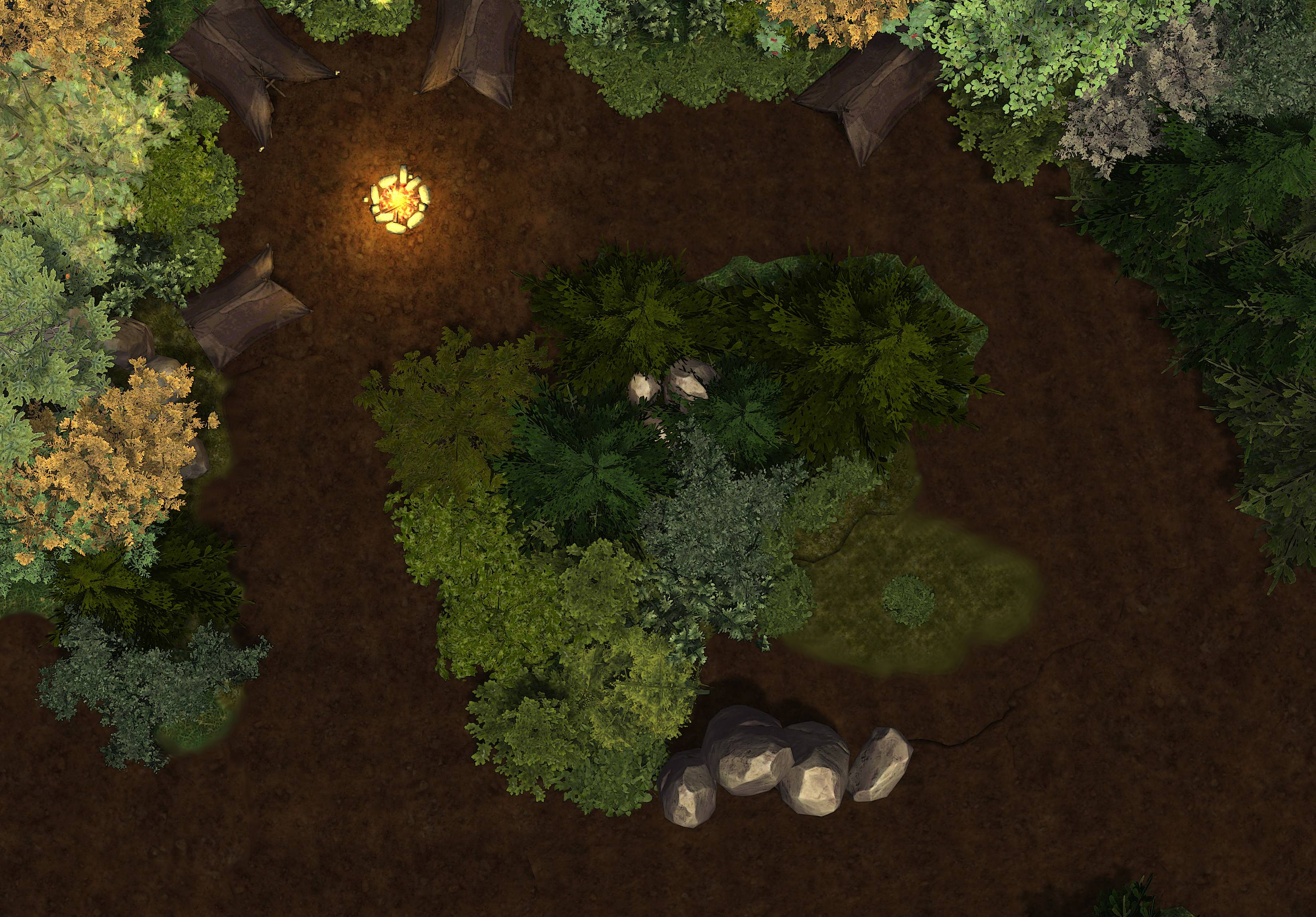 Gridless Forest Campsite, Day/Night. [33x23 grid size] - Album on Imgur