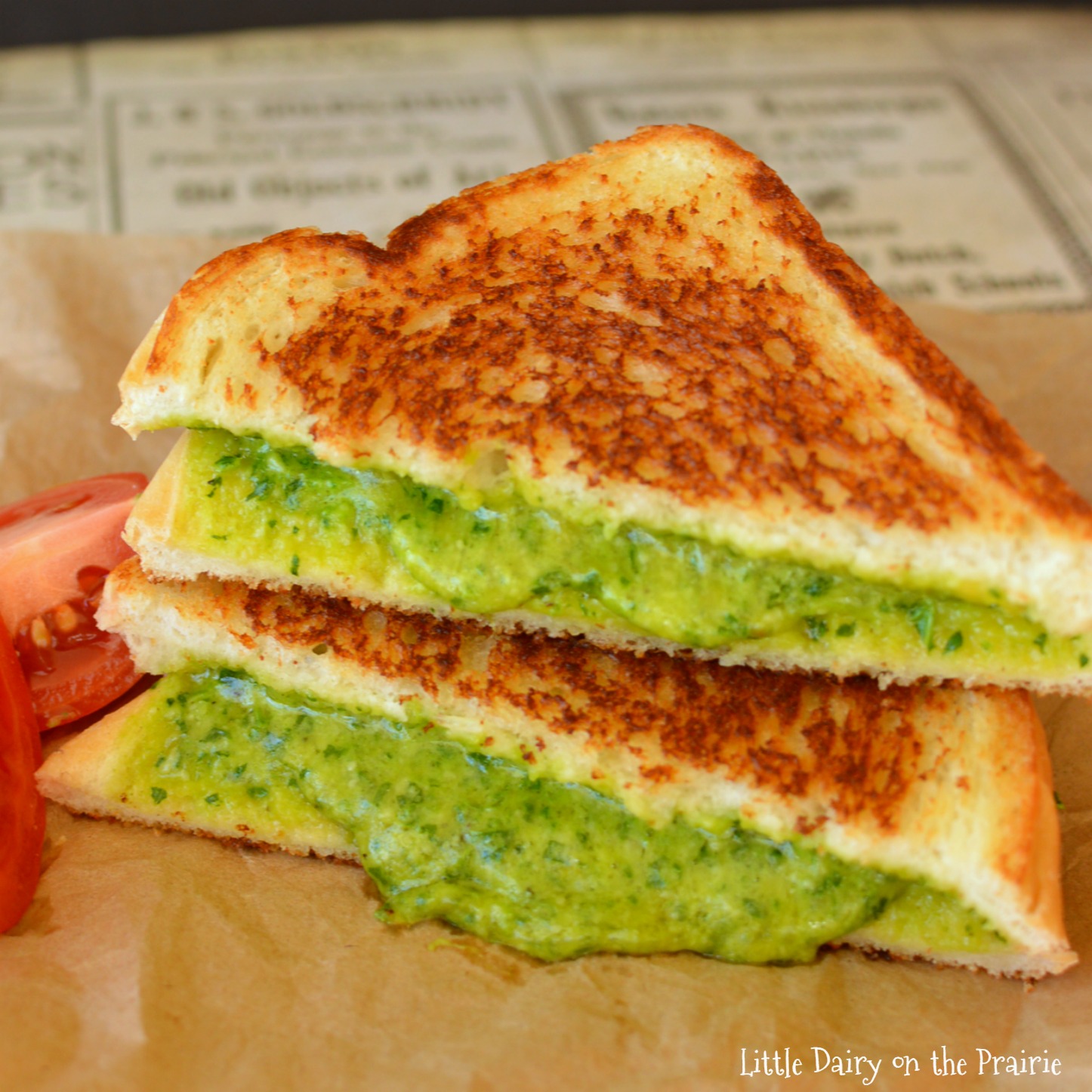 Grilled Cheese & Spinach Sandwich - Little Dairy On the Prairie