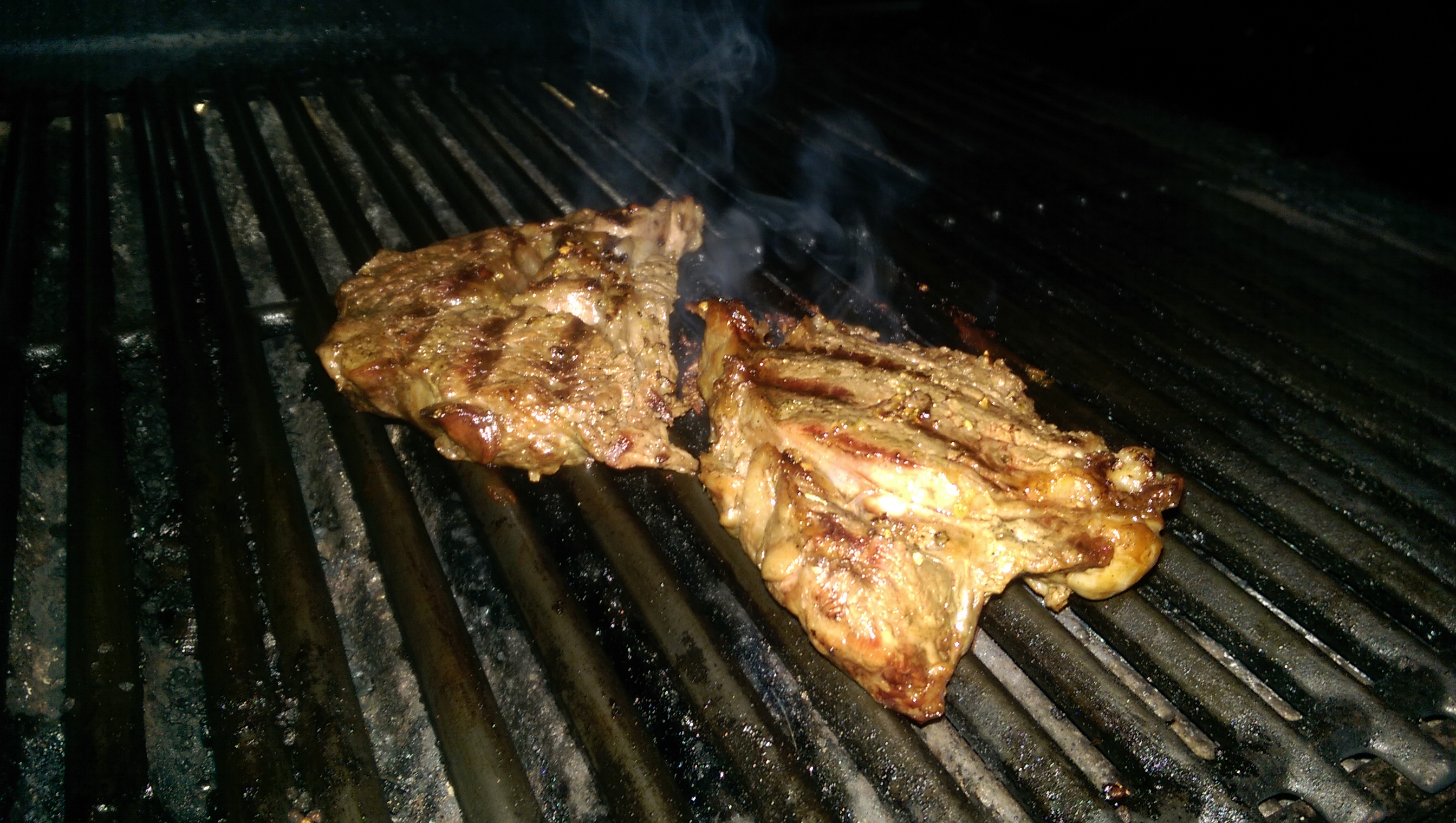 Grilled steaks photo