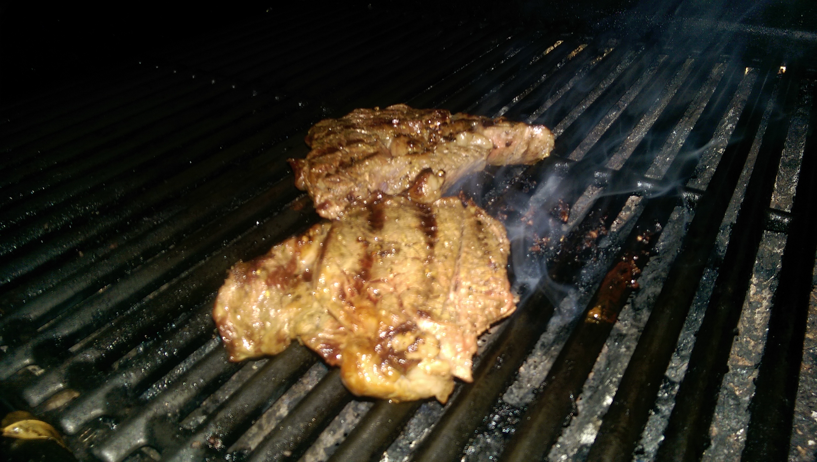 Grilled steaks photo