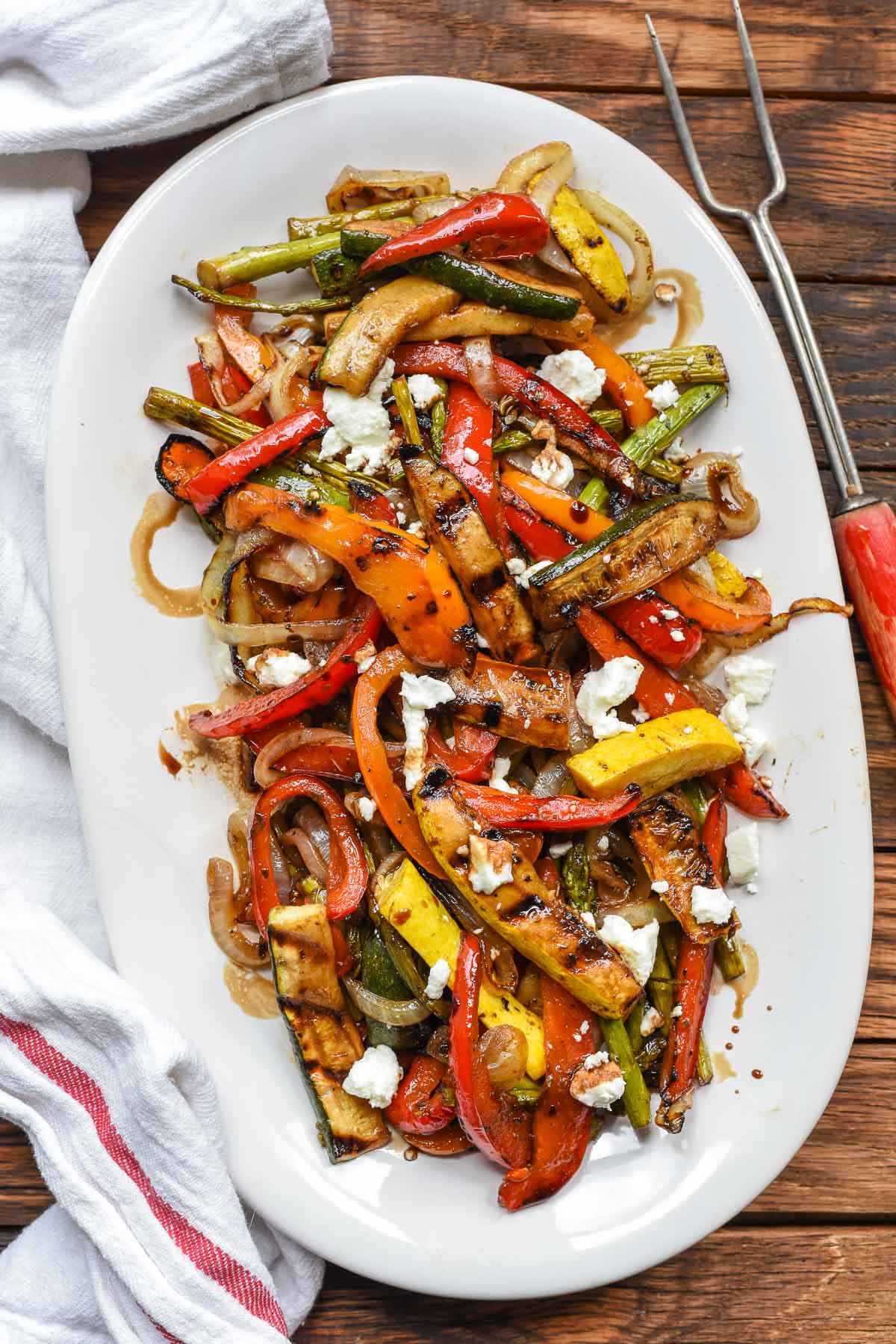 Balsamic Grilled Vegetables with Goat Cheese | NeighborFood
