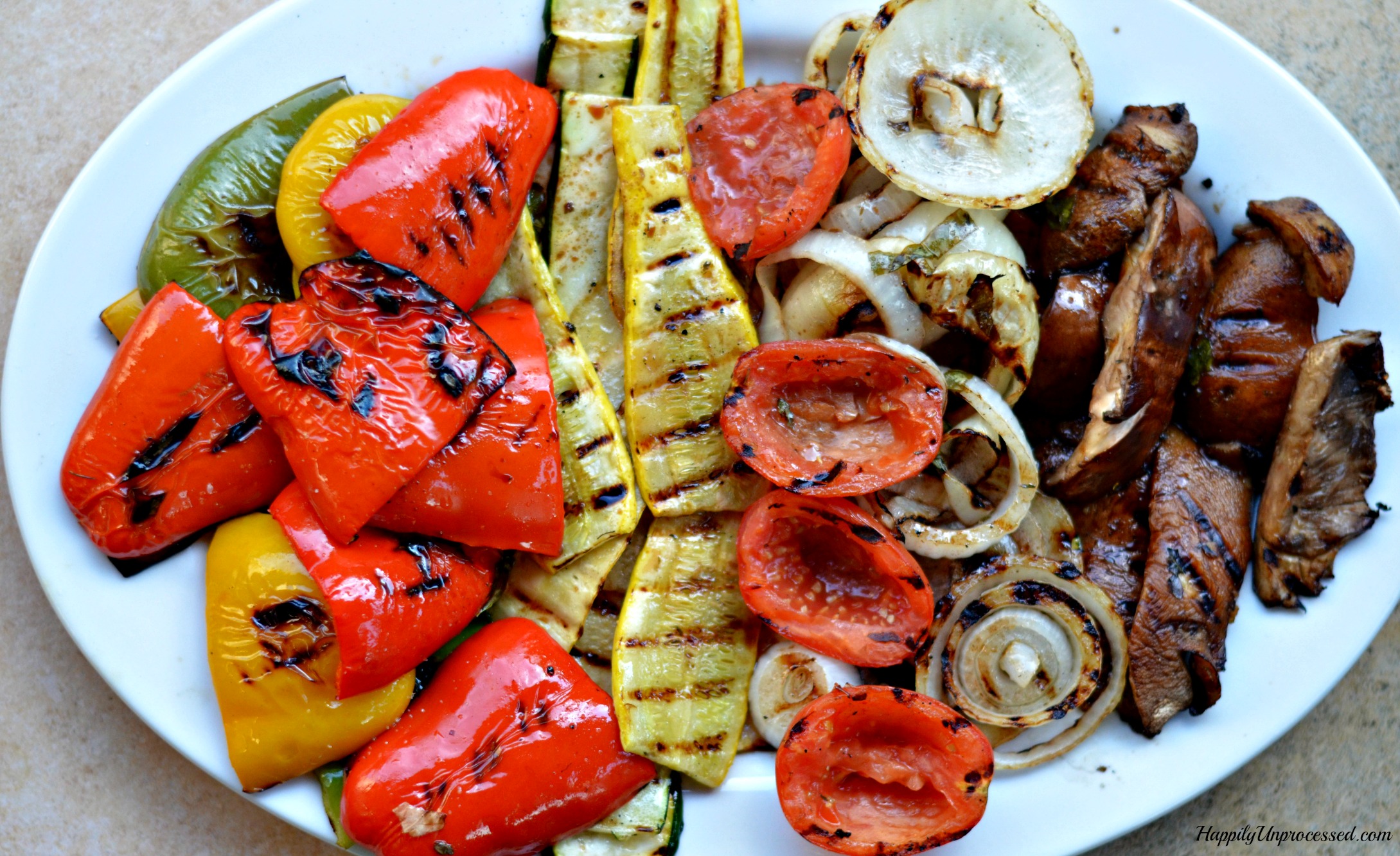 Balsamic Grilled Vegetables - Happily Unprocessed