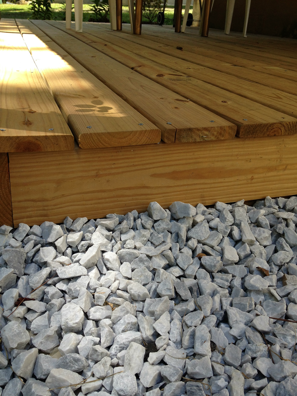 DIY Ground Level Deck Update | Aprons and Stilletos | Back yard ...