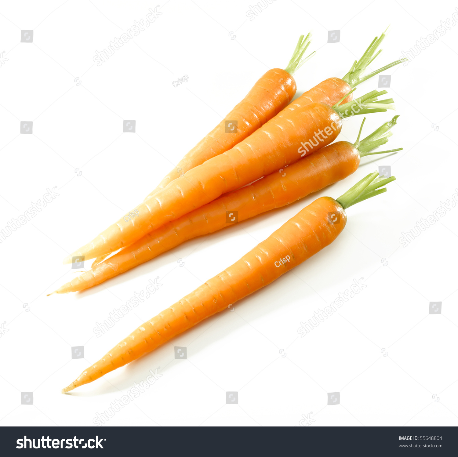 Group Carrots On White Background Stock Photo (Royalty Free ...
