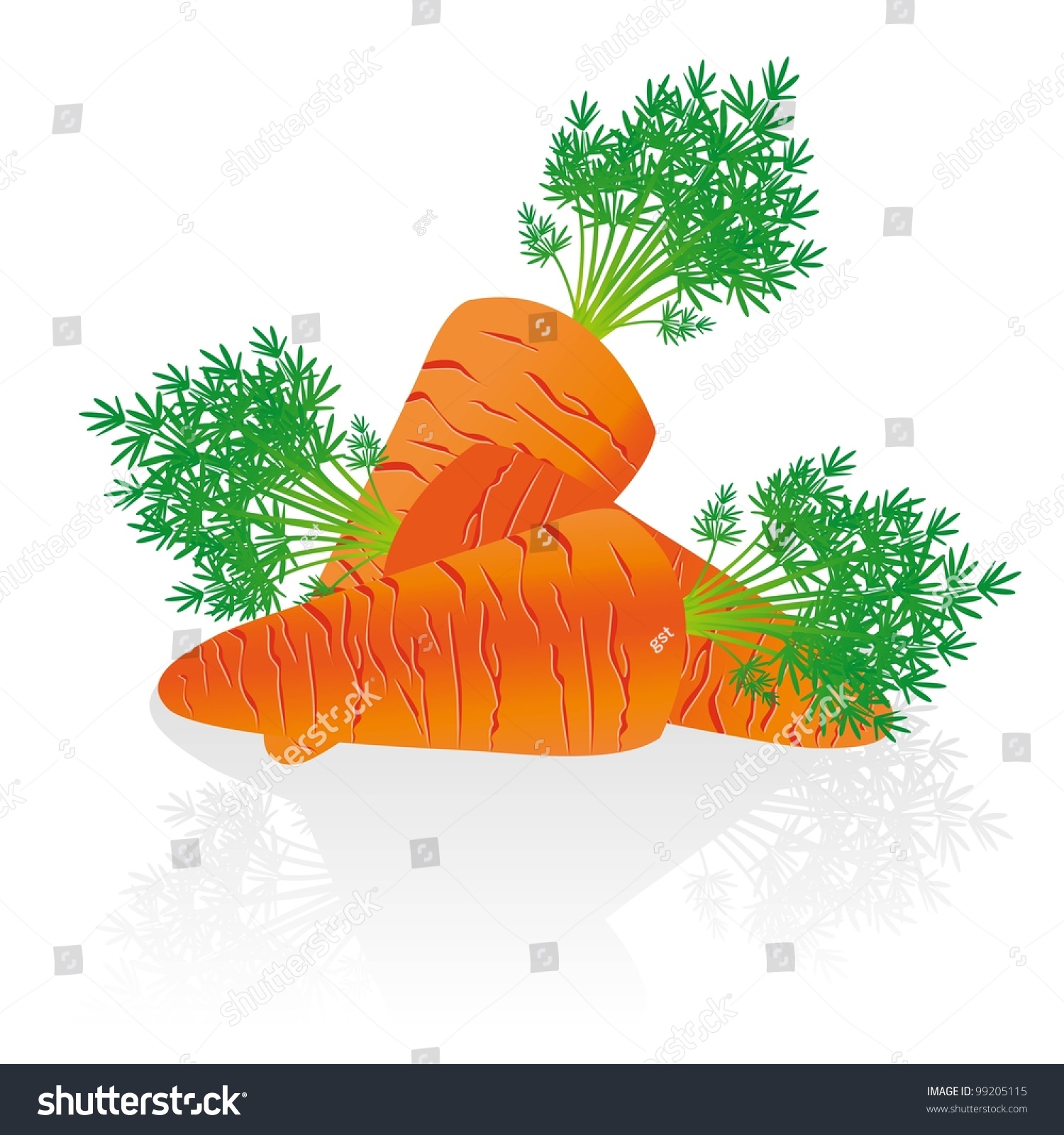 Group Carrots Isolated Over White Background Stock Photo (Photo ...
