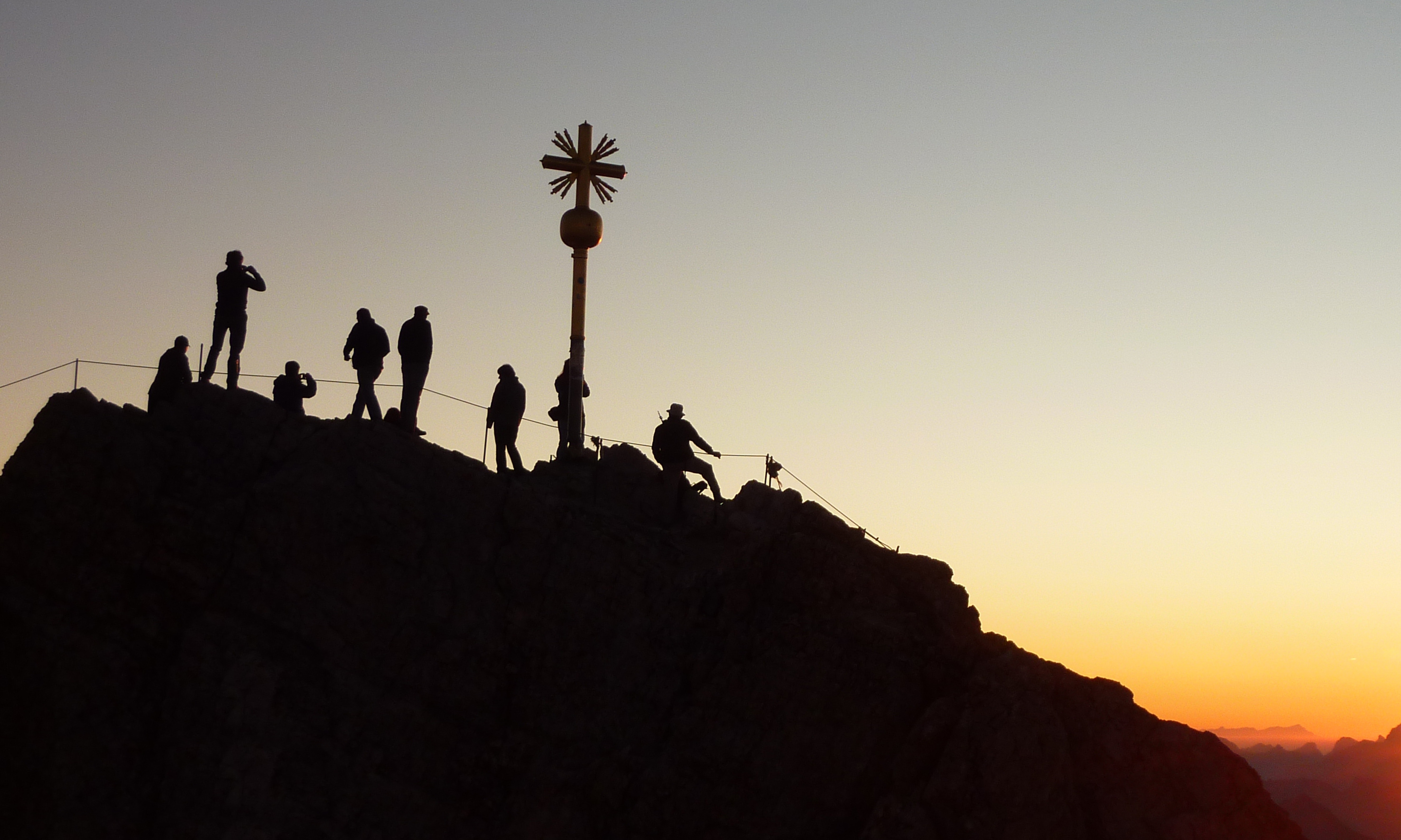 Group of people during sunset photo