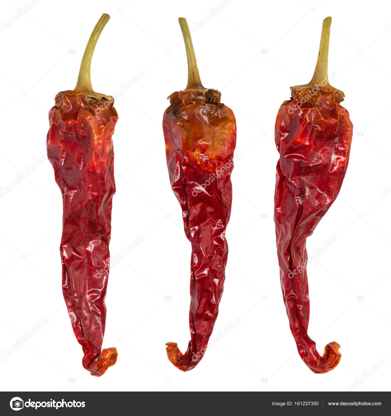 Dry chili pepper isolated. Dried vegetable. Group of peppers ...
