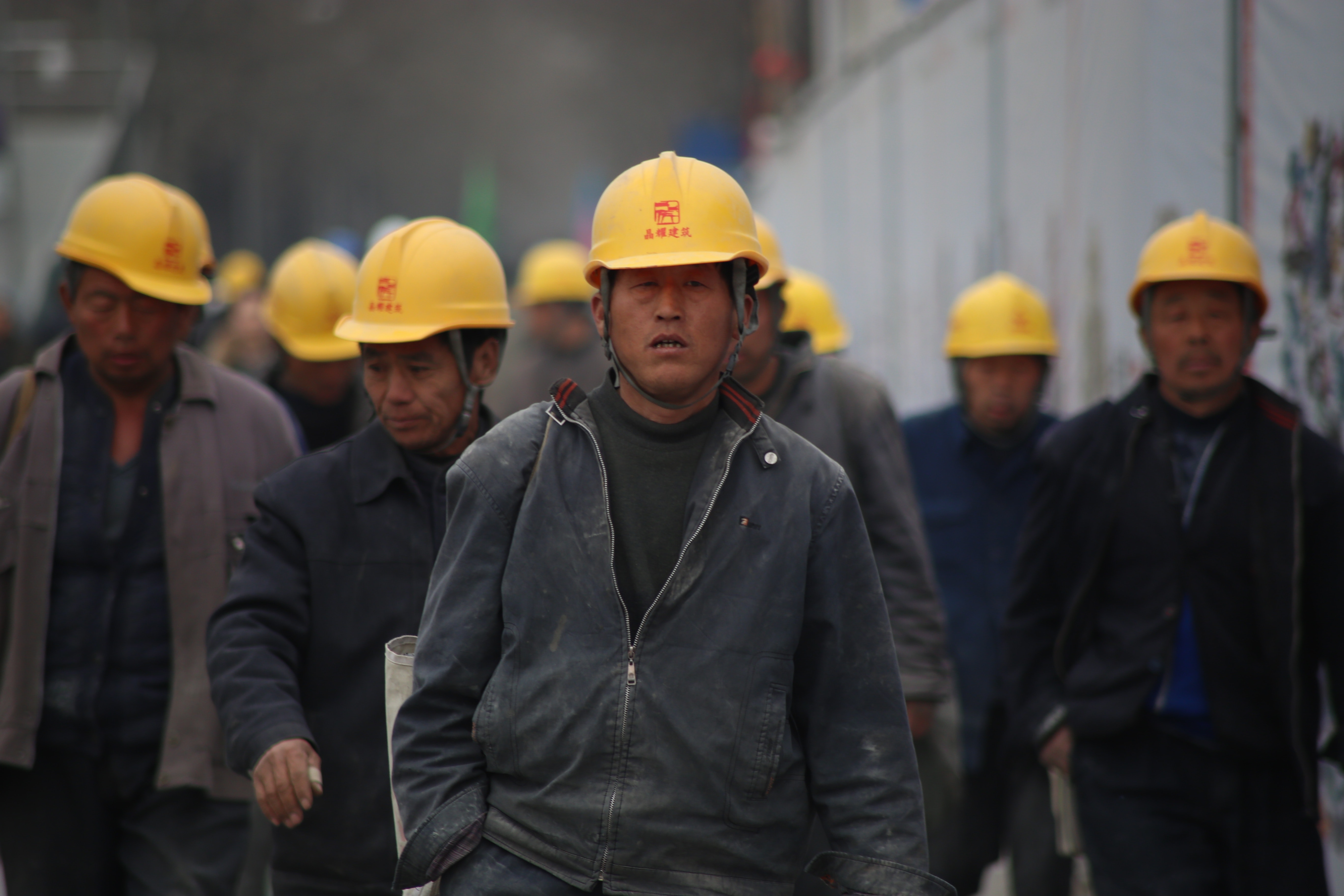 Group of Persons Wearing Yellow Safety Helmet during Daytime, Asian, Chinese, Industry, Men, HQ Photo