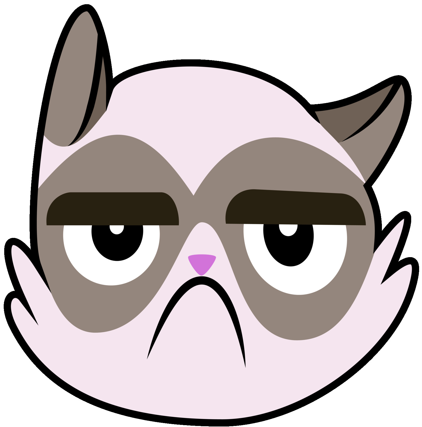 Clip Art Of Grumpy Cat Clipart Pencil And In Color Picturesque ...