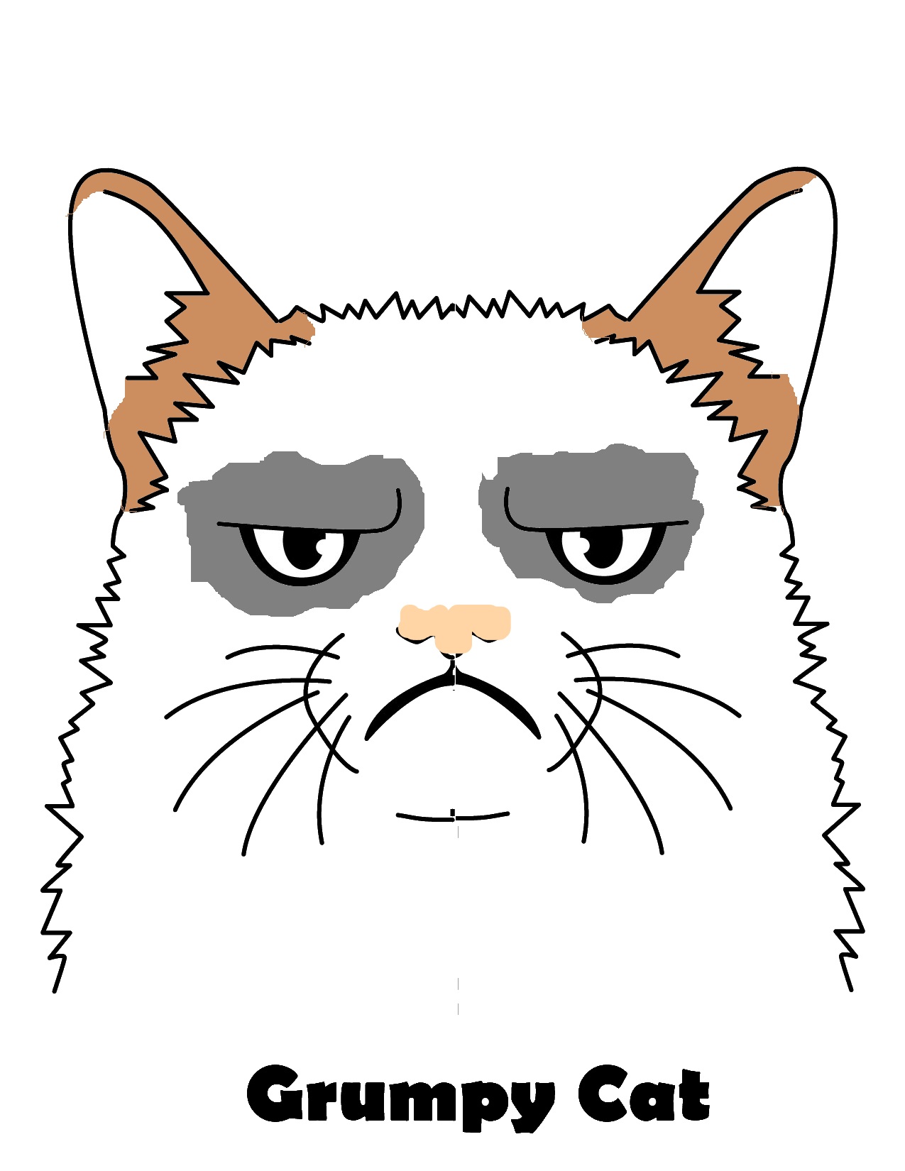Grumpy cat clipart - Jooinn.